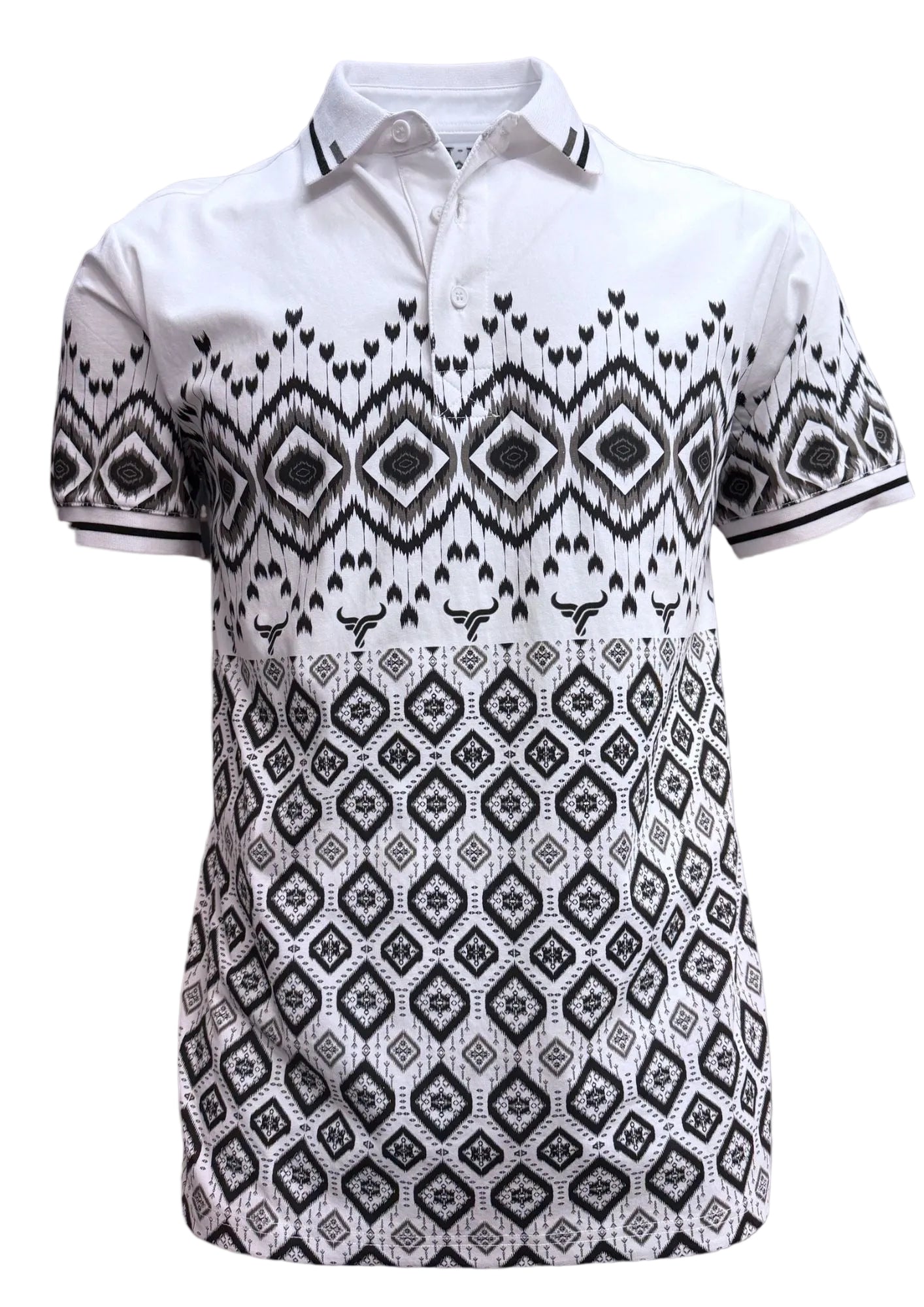 Lamasini Southwestern White Polo