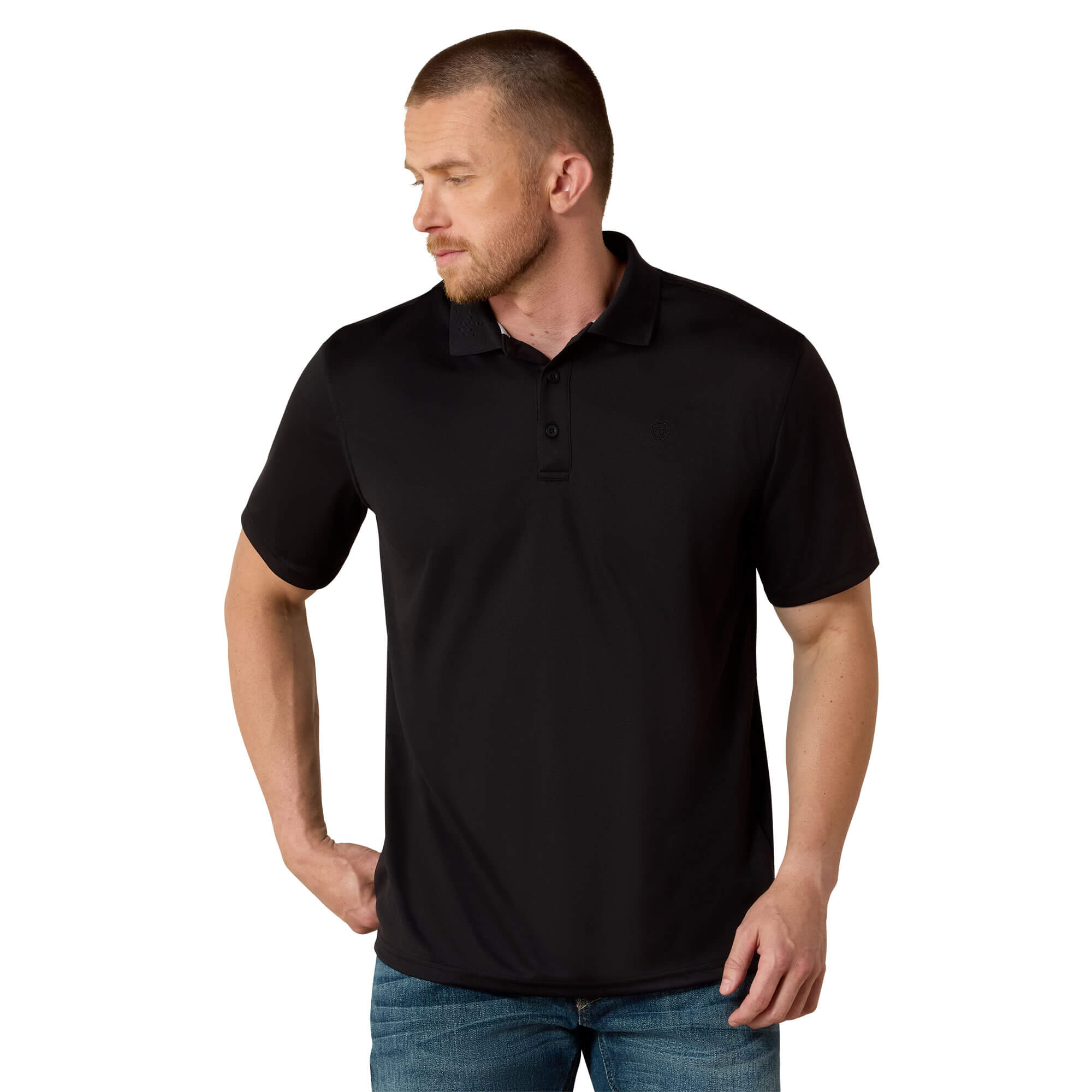 Ariat Black TEK Short Sleeve Polo