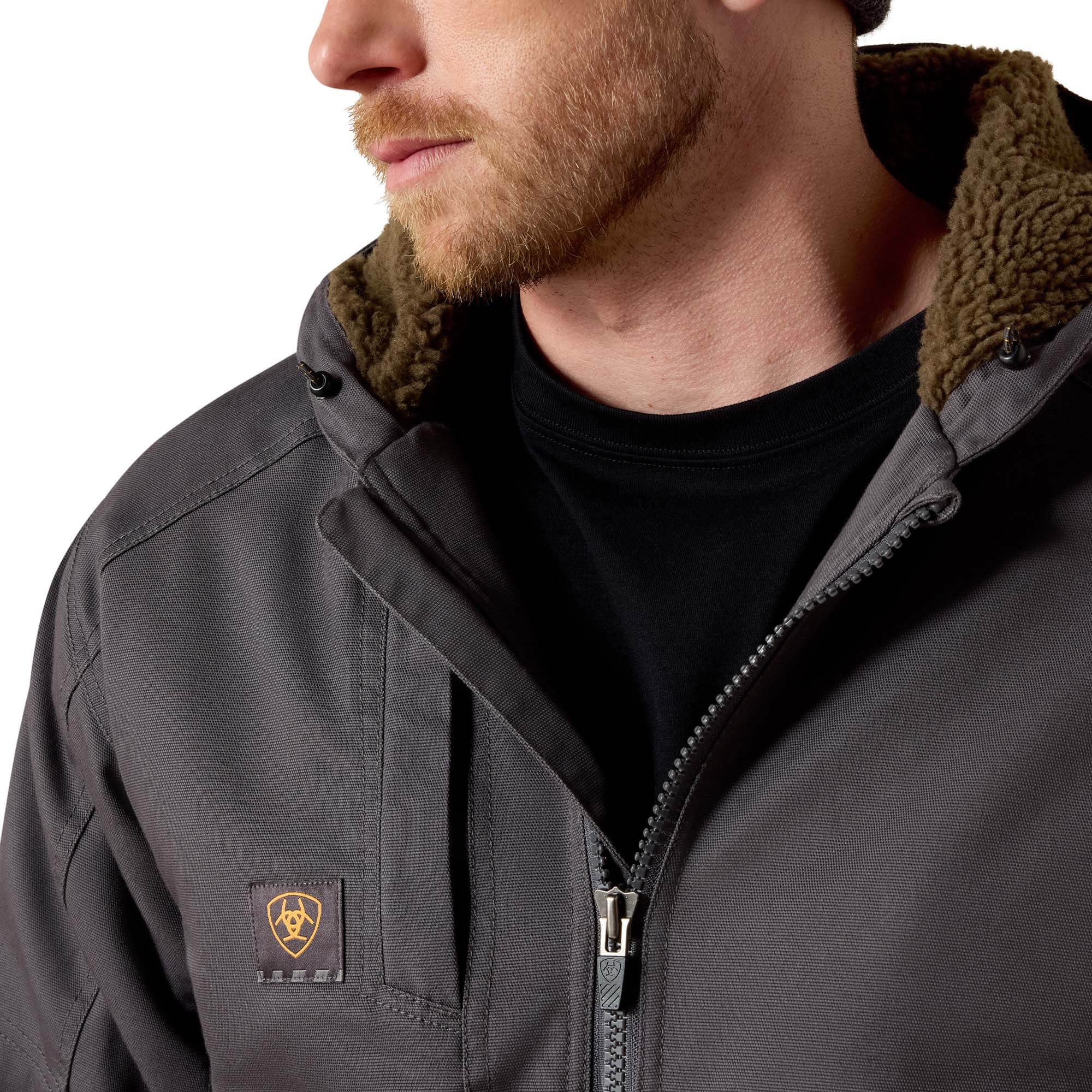 Ariat Grey Rebar DuraCanvas Sherpa Jacket