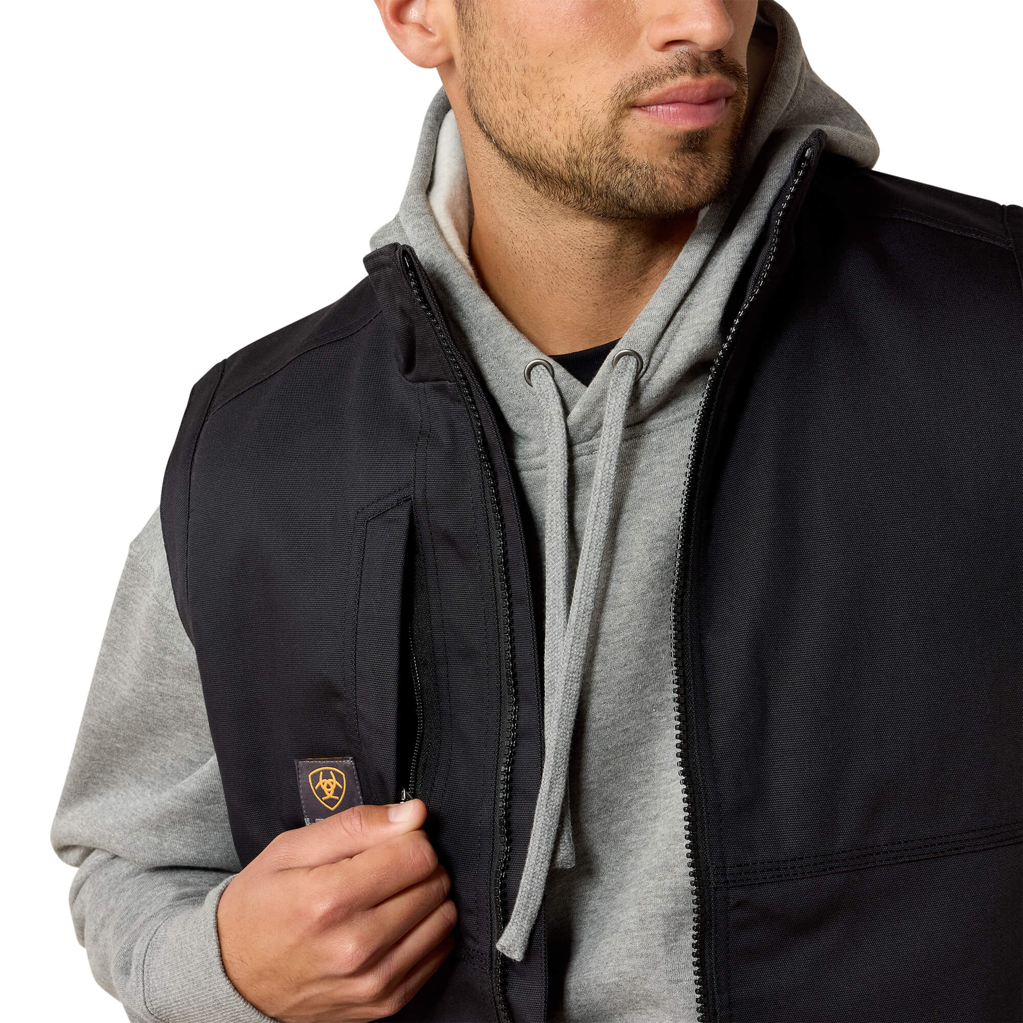 Ariat Black Rebar DuraCanvas Sherpa Vest