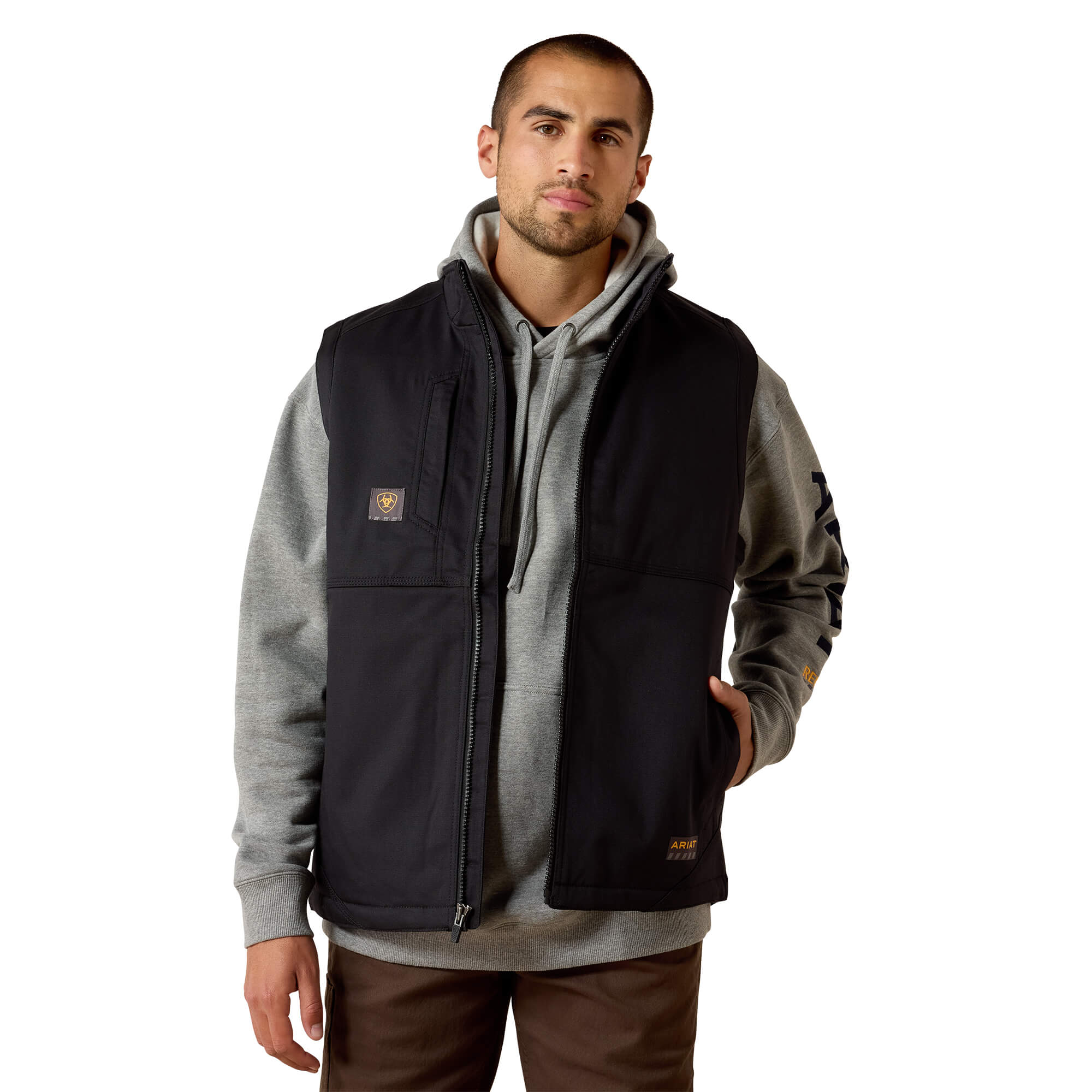 Ariat Black Rebar DuraCanvas Sherpa Vest