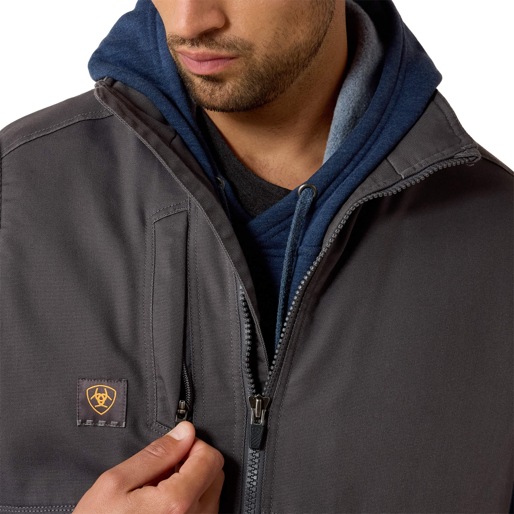 Ariat Rebar Grey DuraCanvas Sherpa Vest