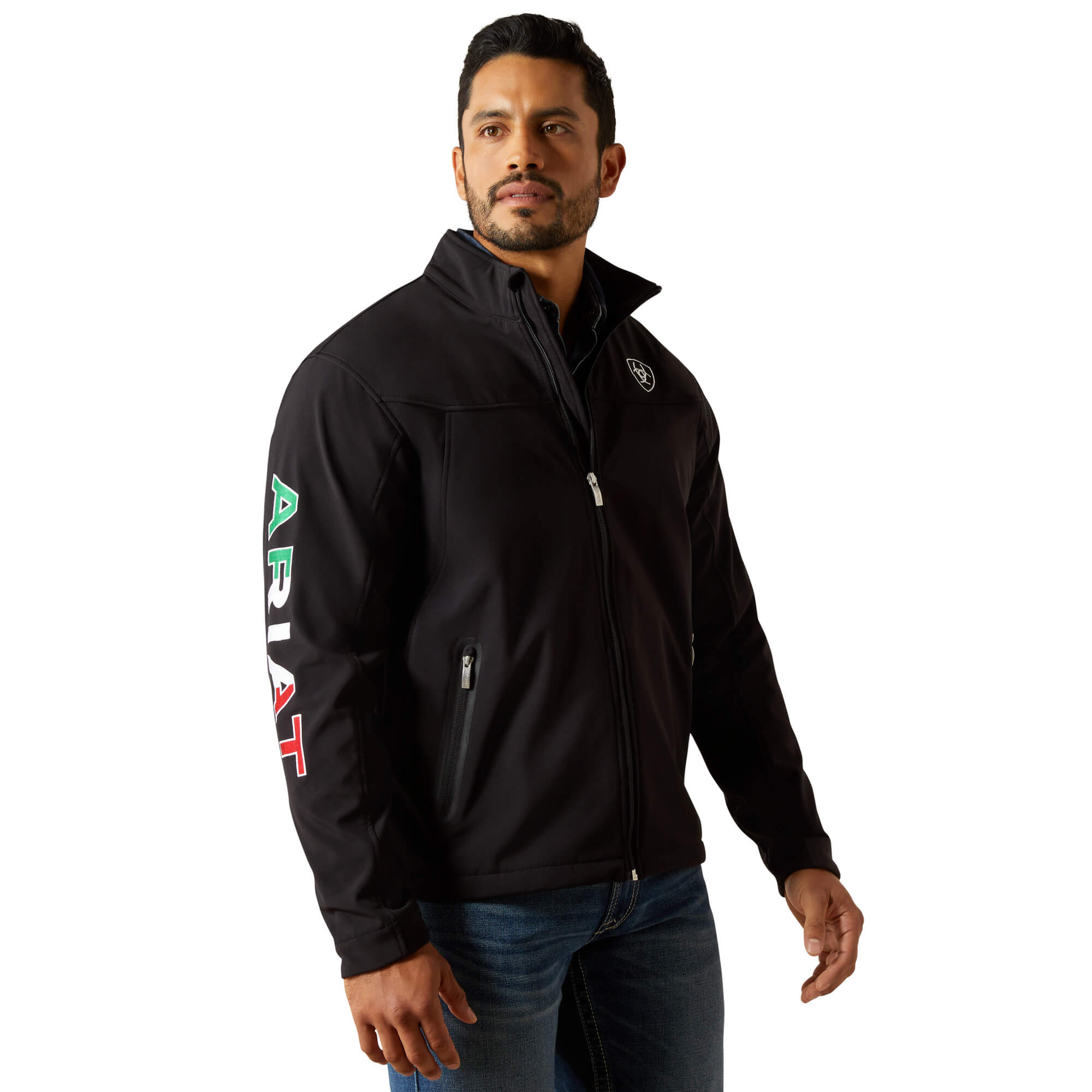 Ariat Black New Team Softshell MEXICO Jacket