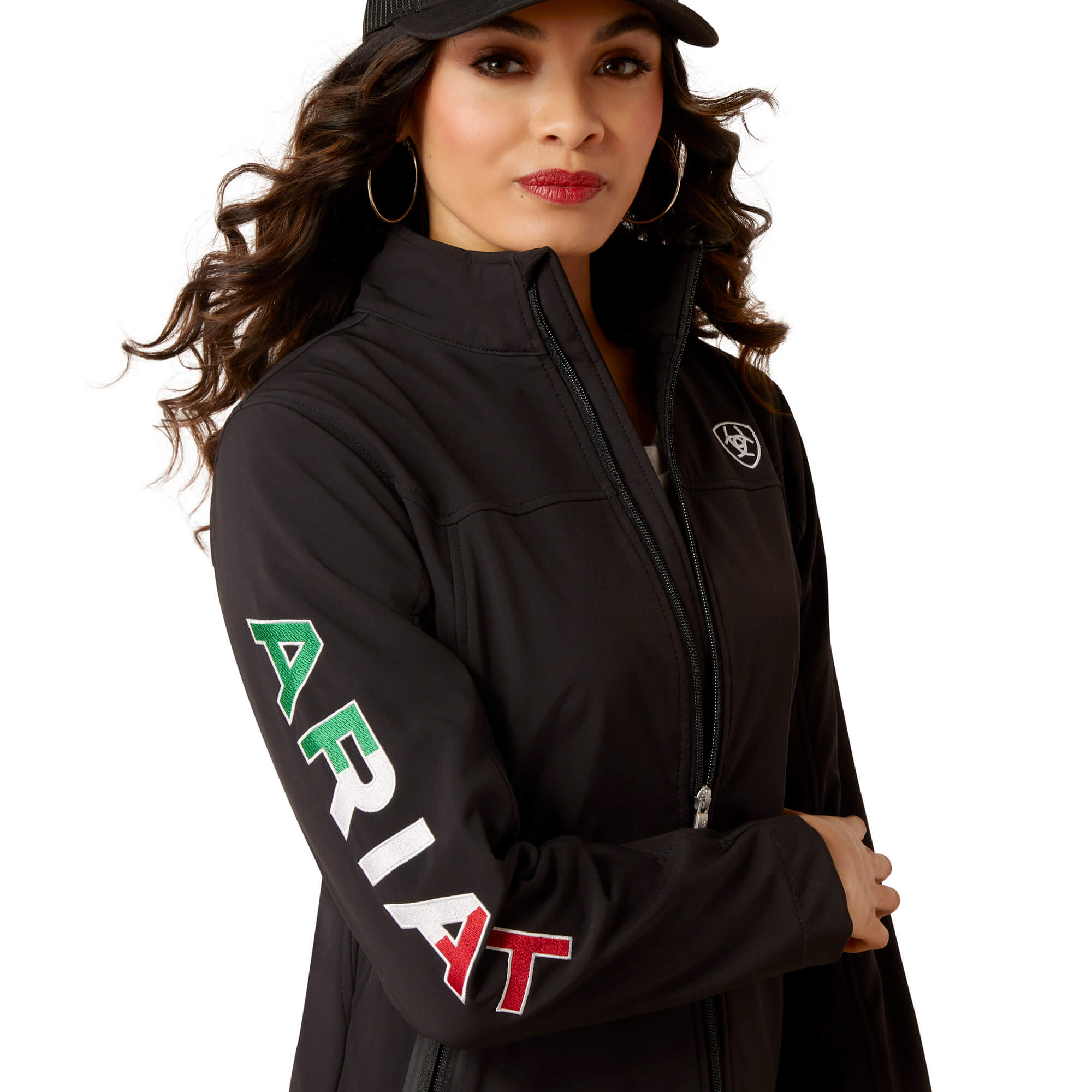 Ariat Women's Black Classic Team Softshell MEXICO Jacket