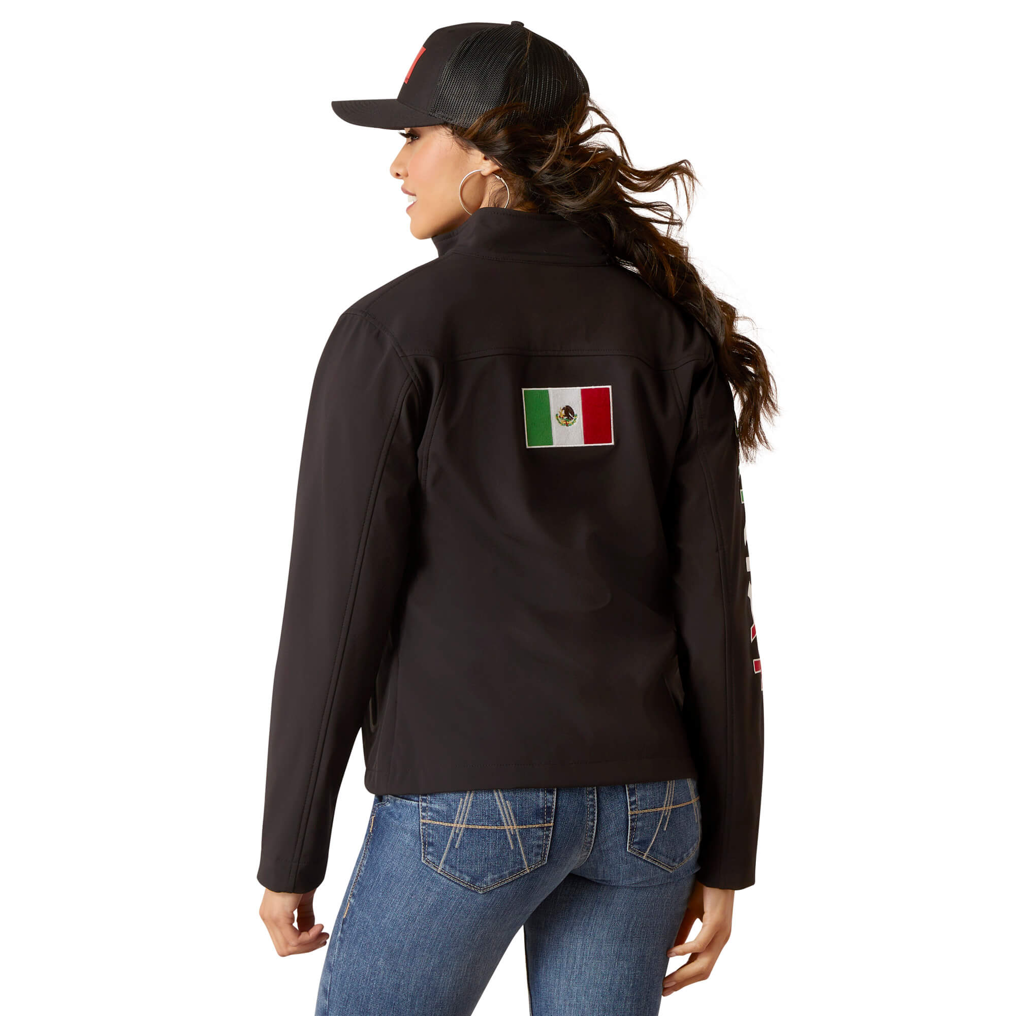Ariat Women's Black Classic Team Softshell MEXICO Jacket