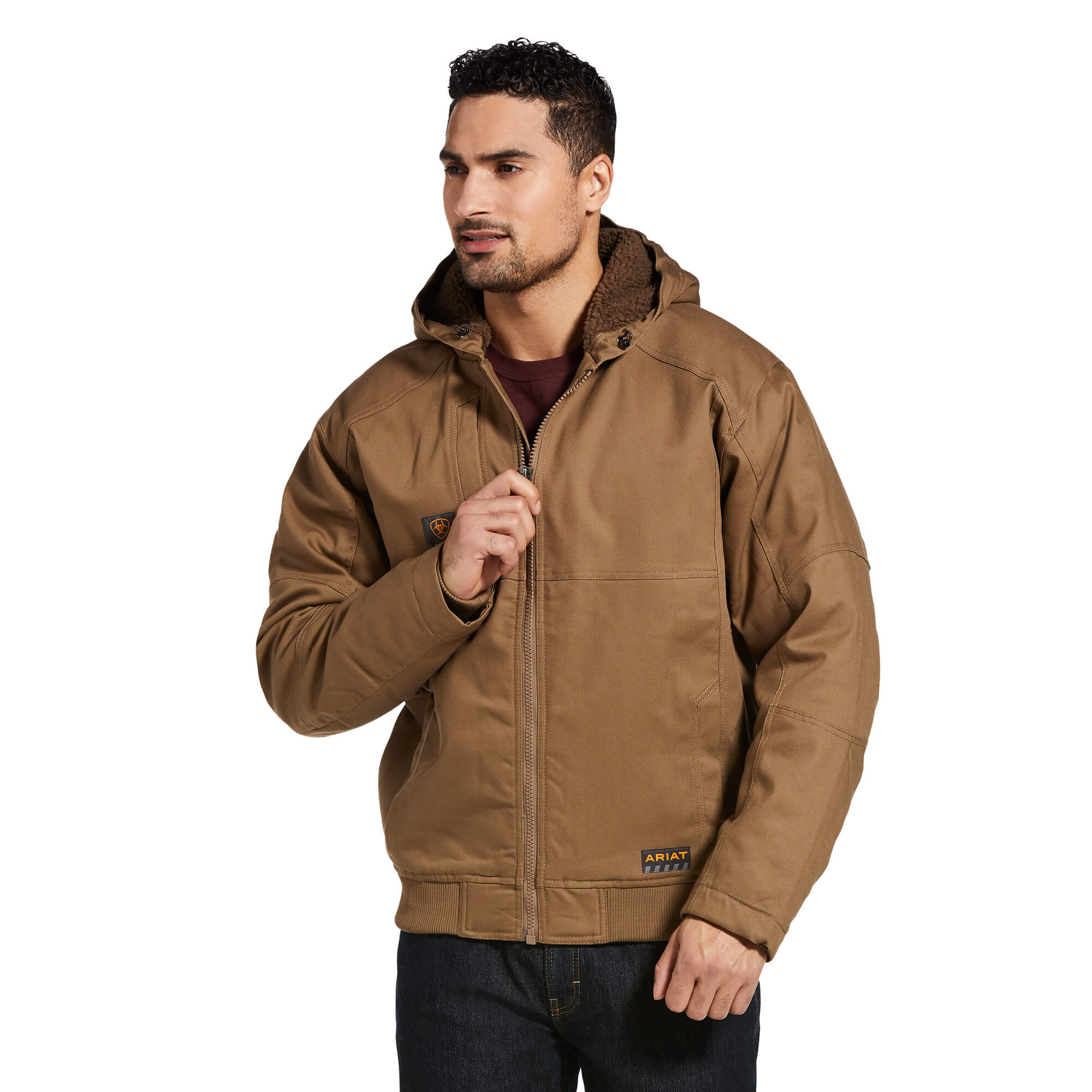 Ariat Khaki Rebar DuraCanvas Sherpa Jacket