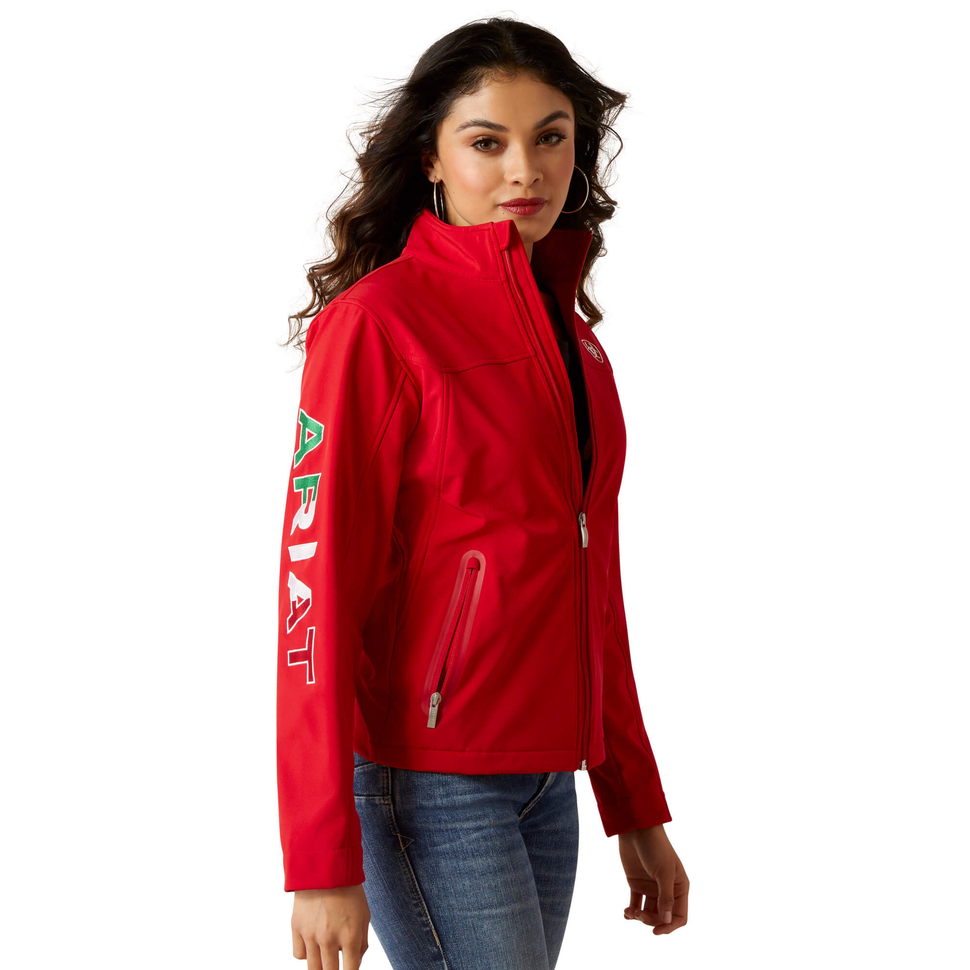 Ariat Women's Red Classic Team Softshell MEXICO Jacket