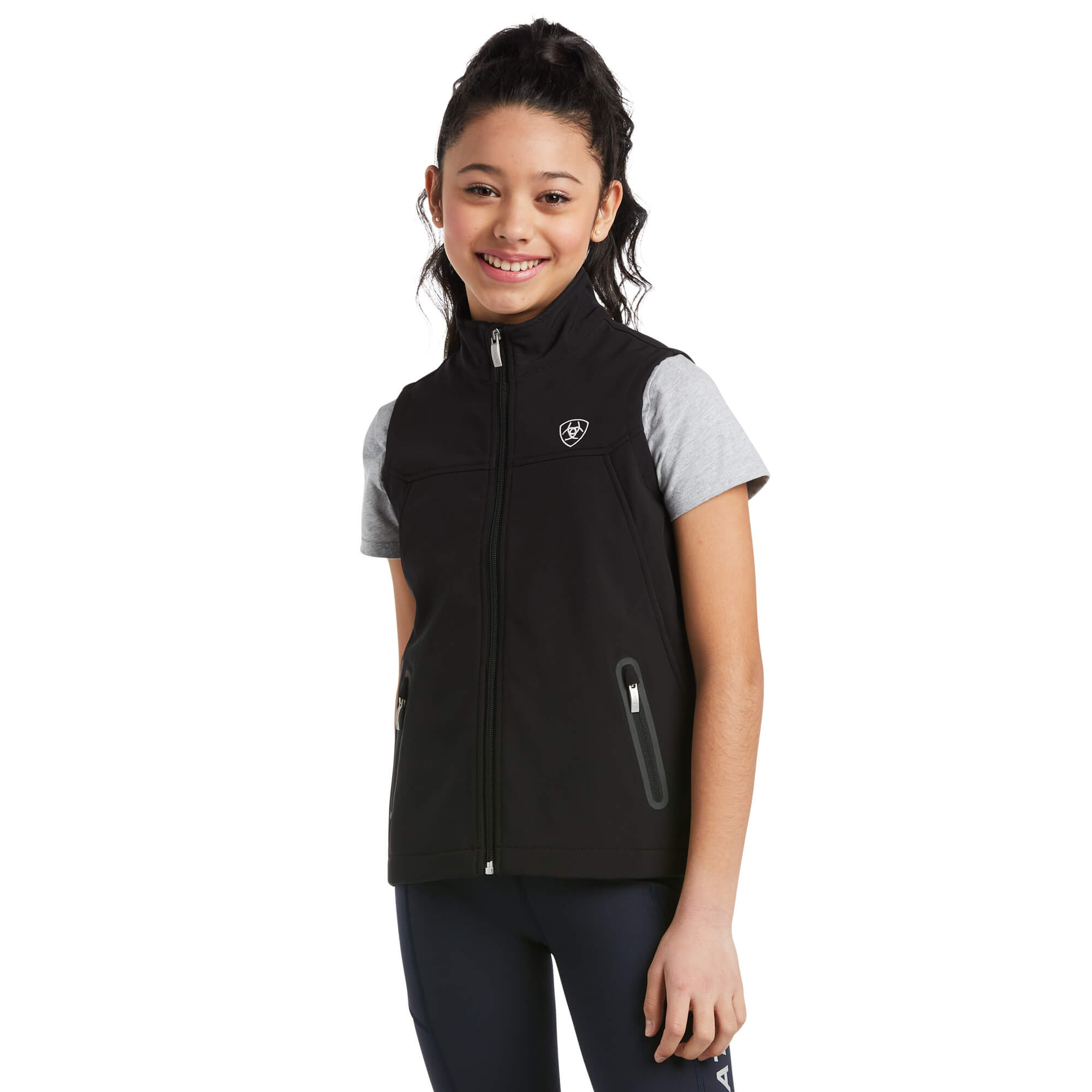 Ariat Kids Black Logo 2.0 Softshell Vest