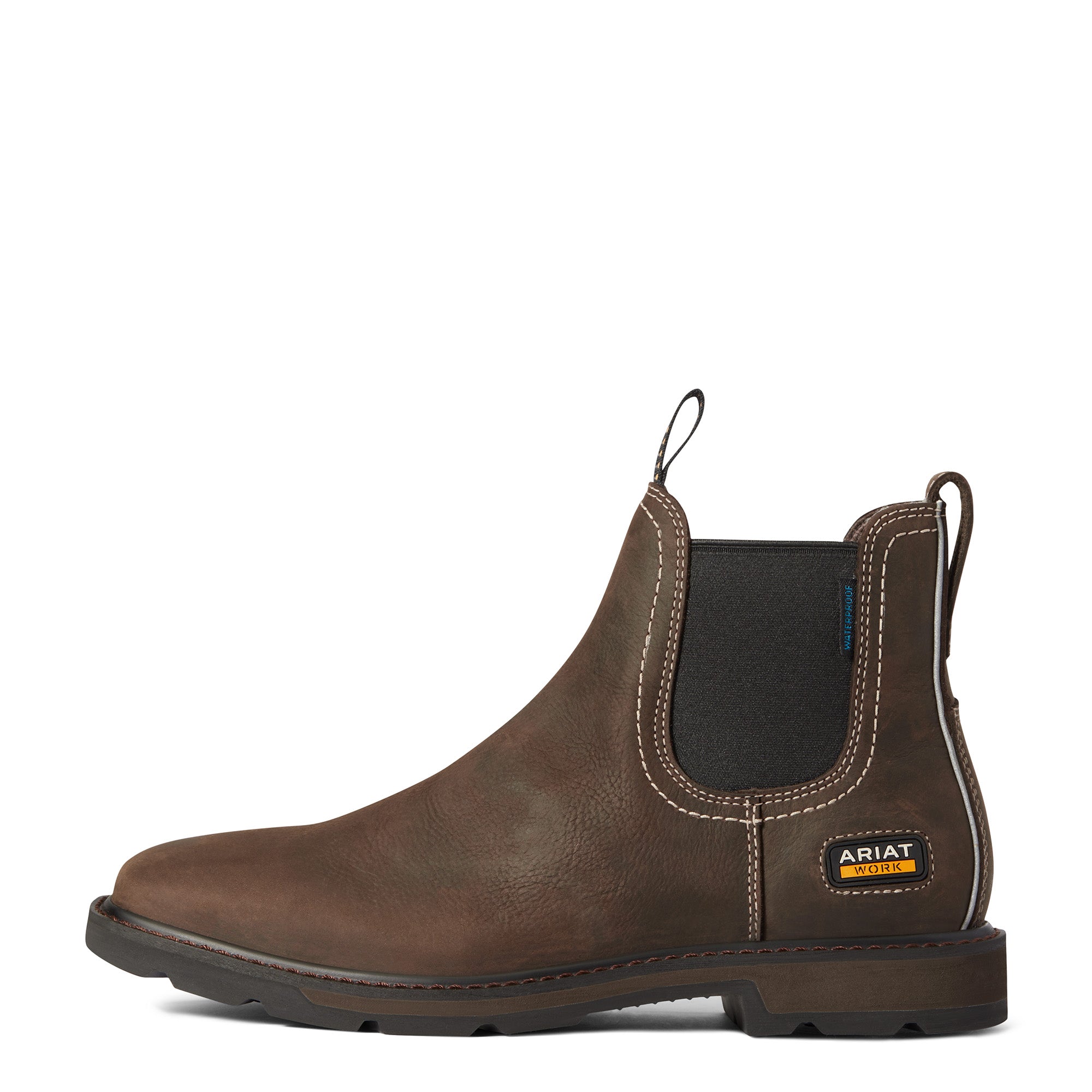 Ariat Men's Groundbreker Chelsea Waterproof Wide Square Toe Work Boot