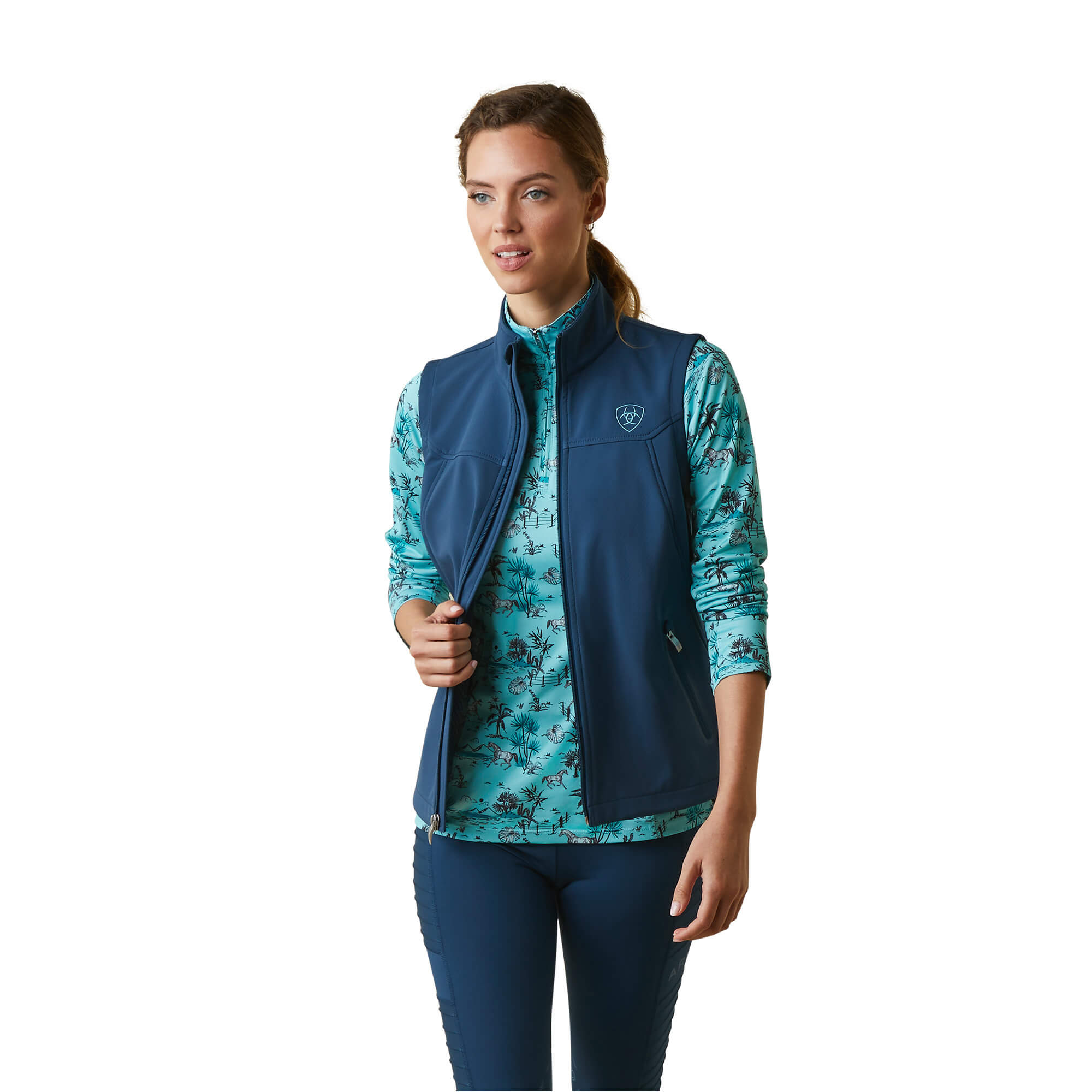 Ariat Women's Deep Petroleum New Team Softshell Vest