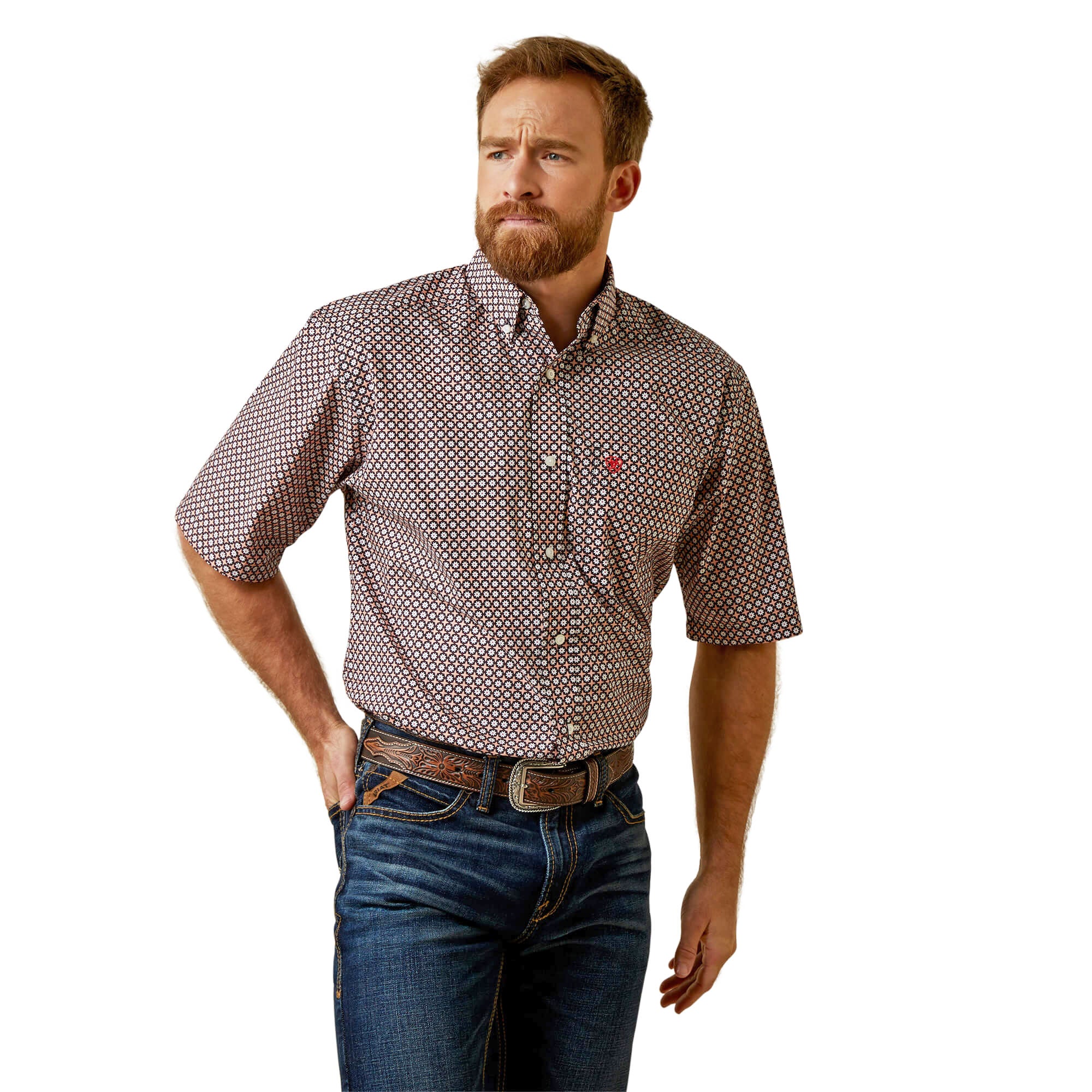 Ariat Apricot Blush Osman Classic Short Sleeve Shirt