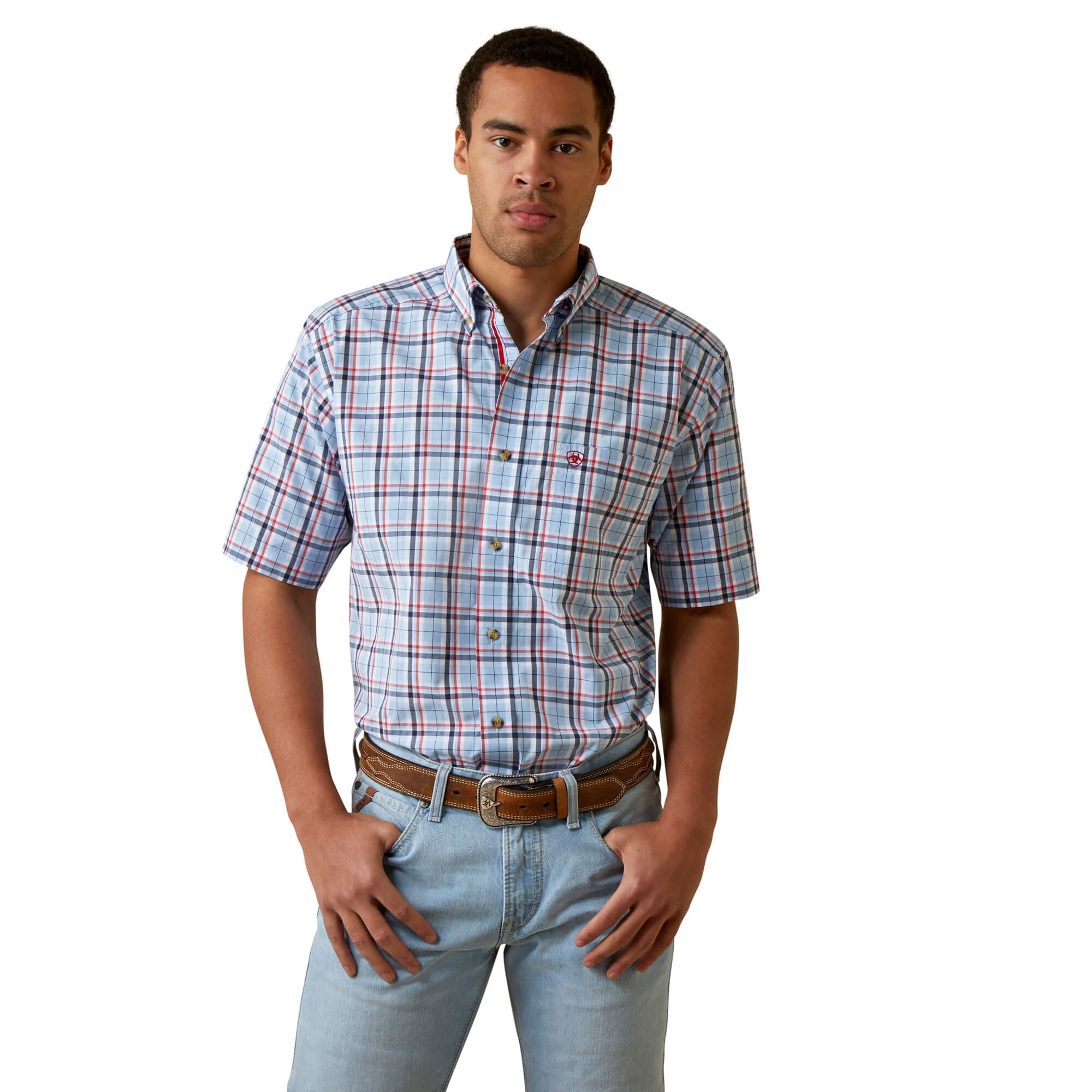 Ariat Light Blue Pro Series Jasper Classic Fit Shirt