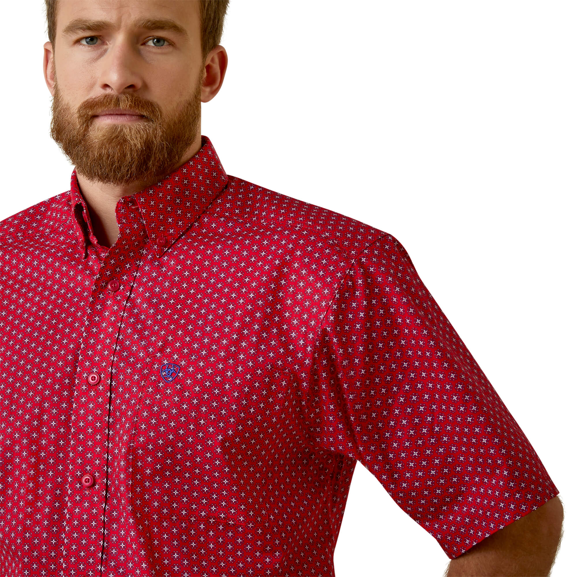 Ariat Red Jeremy Classic Short Sleeve Shirt