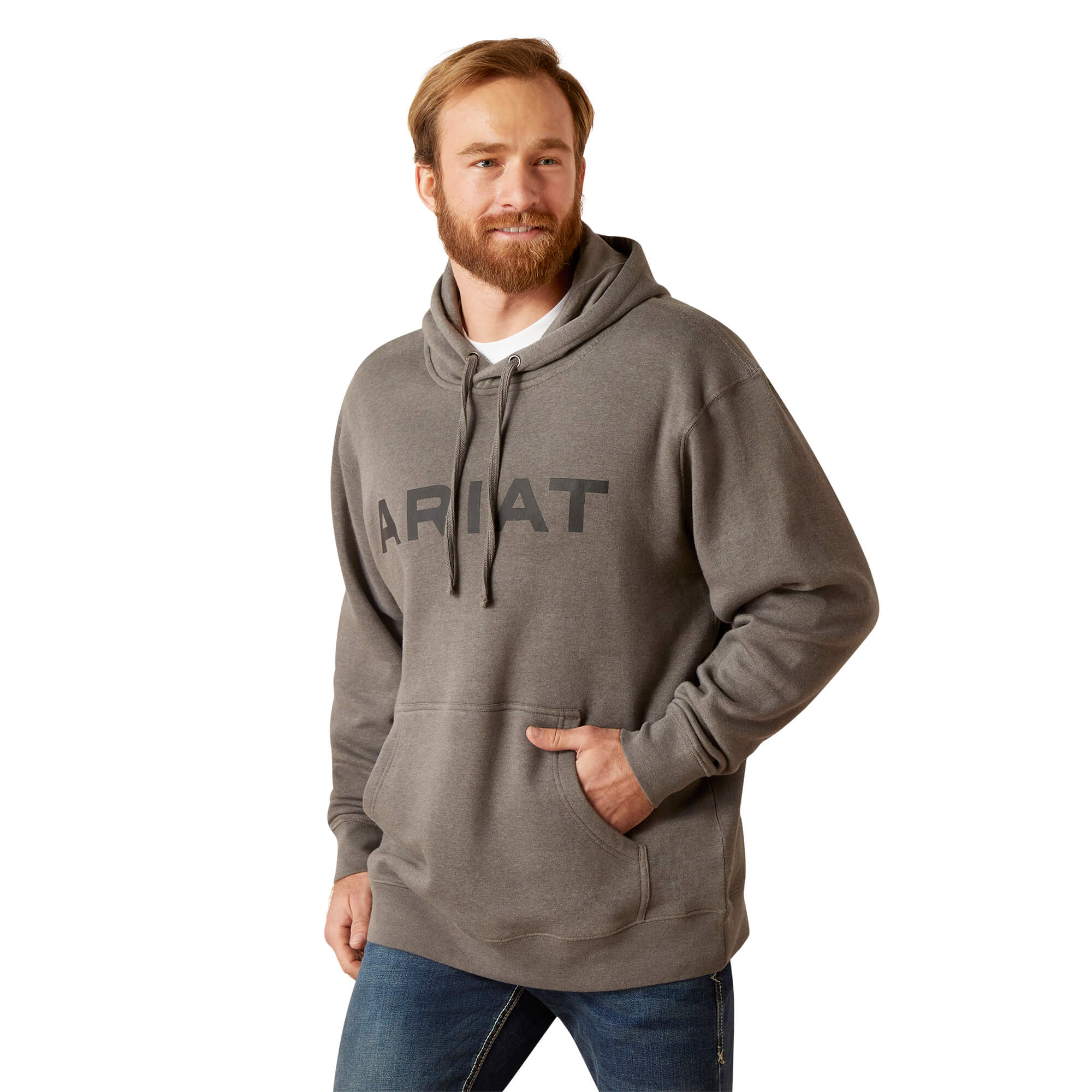 Ariat Grey Heather Logo Hoodie