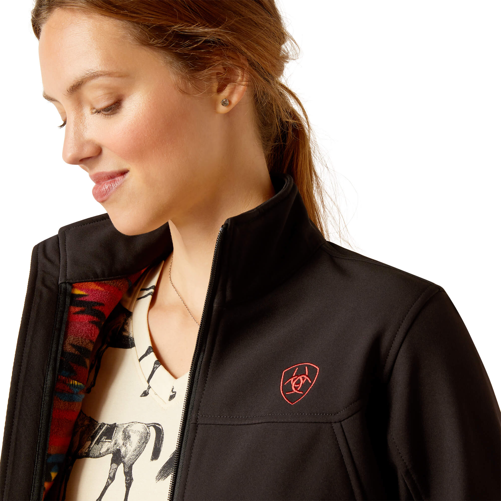 Ariat Women's Black Mirage New Team Softshell Jacket