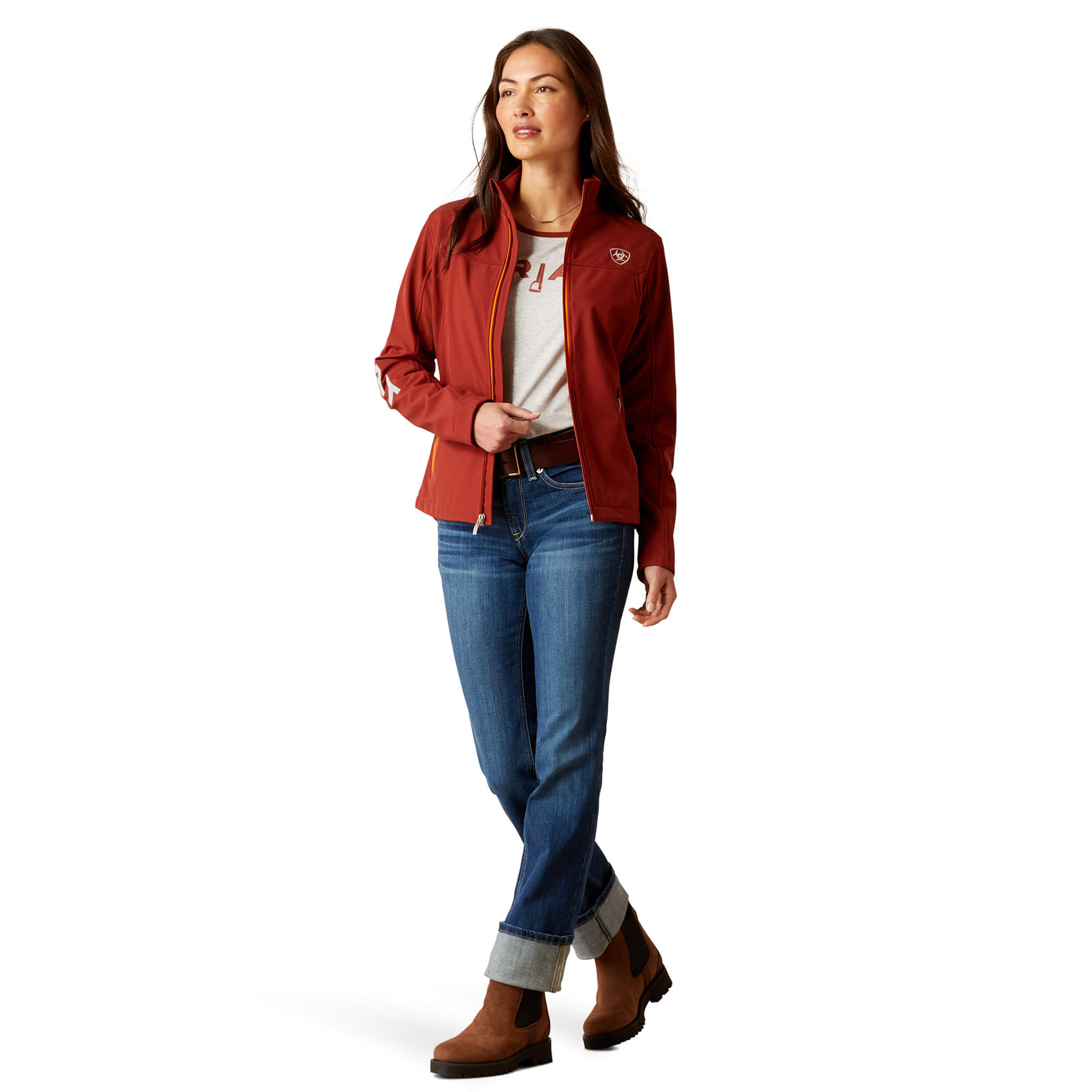 Ariat Women's Fired Brick New Team Softshell Jacket