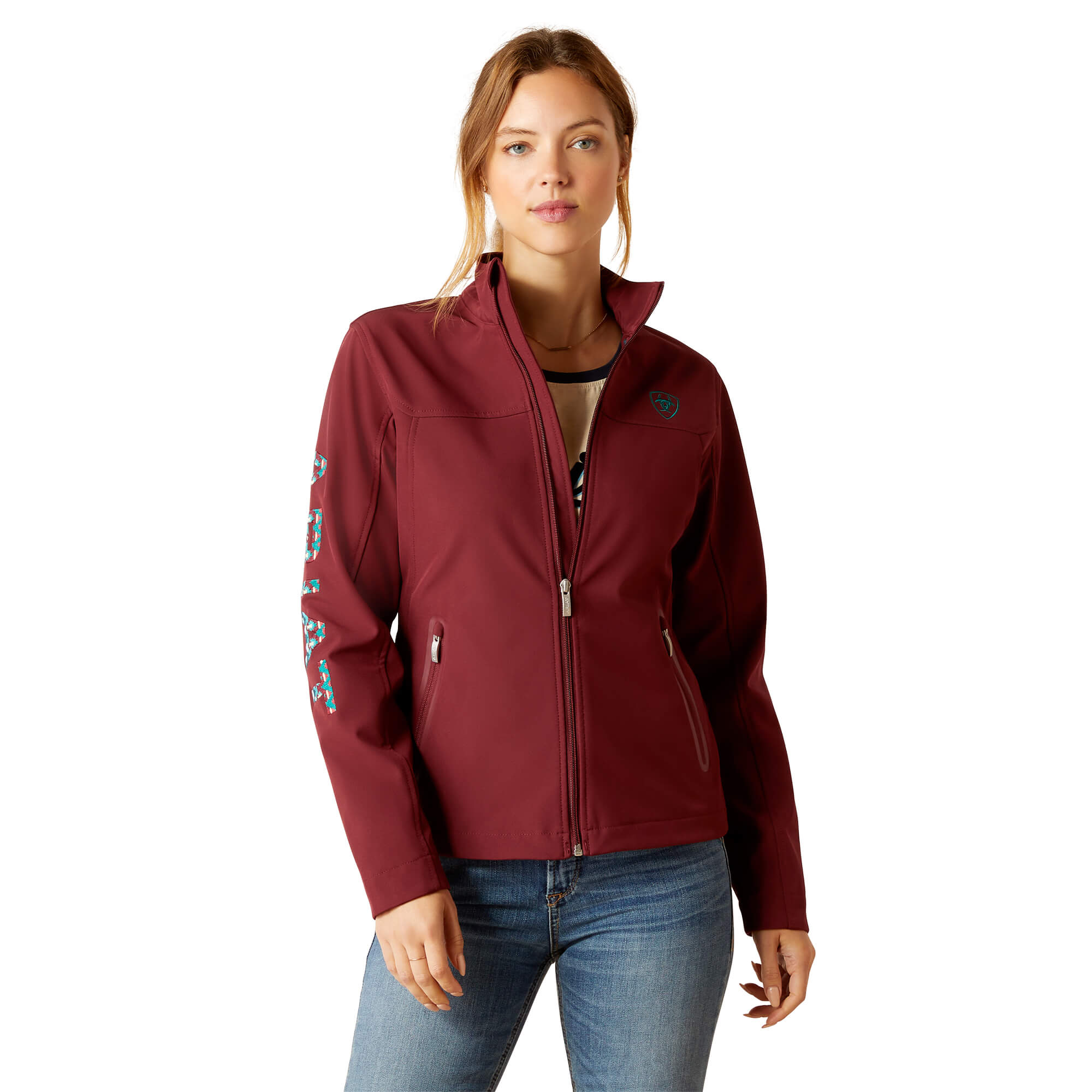 Ariat Women's Tawny Port & Baja New Team Softshell Jacket