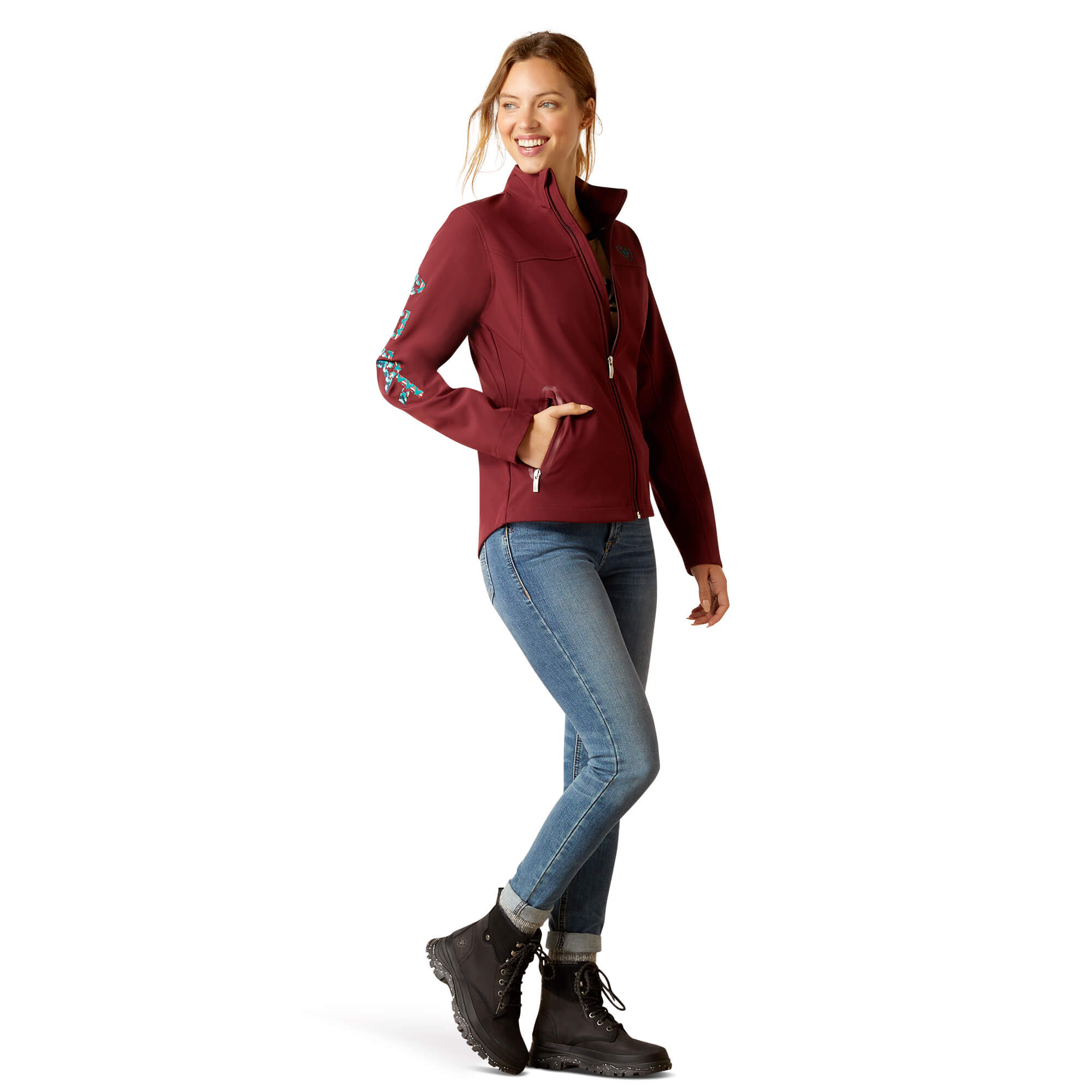 Ariat Women's Tawny Port & Baja New Team Softshell Jacket