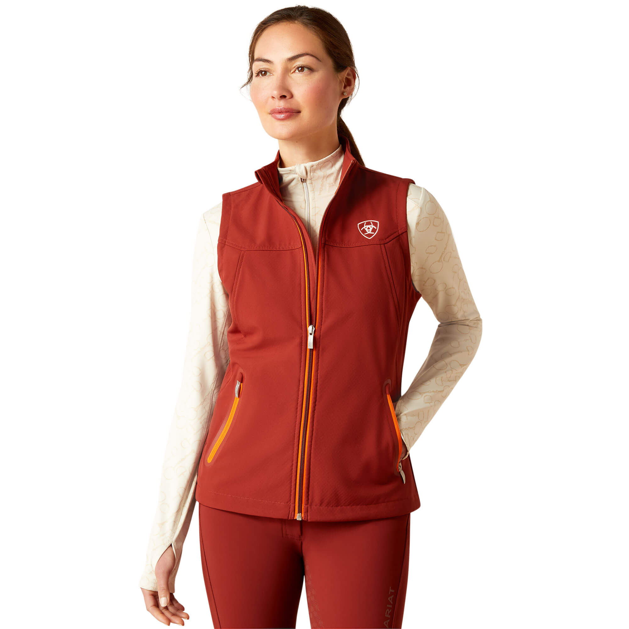 Ariat Women's Fired Brick New Team Softshell Vest