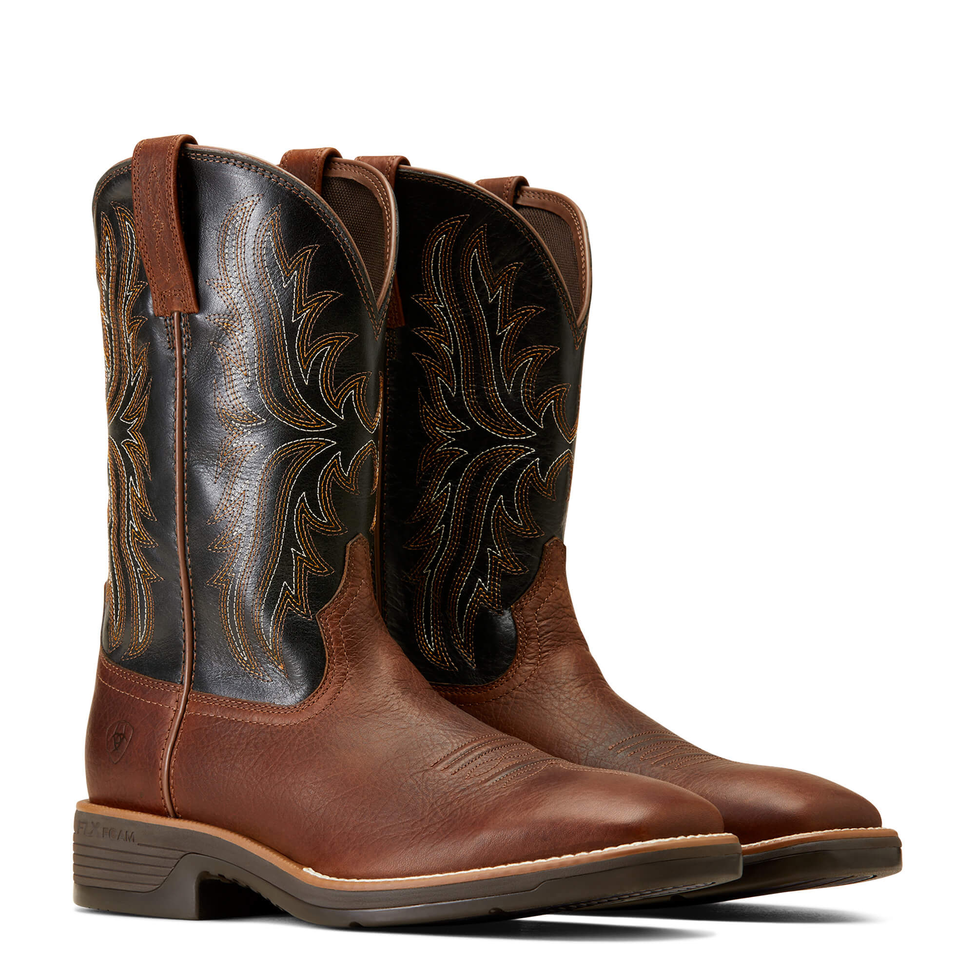 Ariat Men's Deepest Clay Ridgeback Wide Square Toe Western Boot