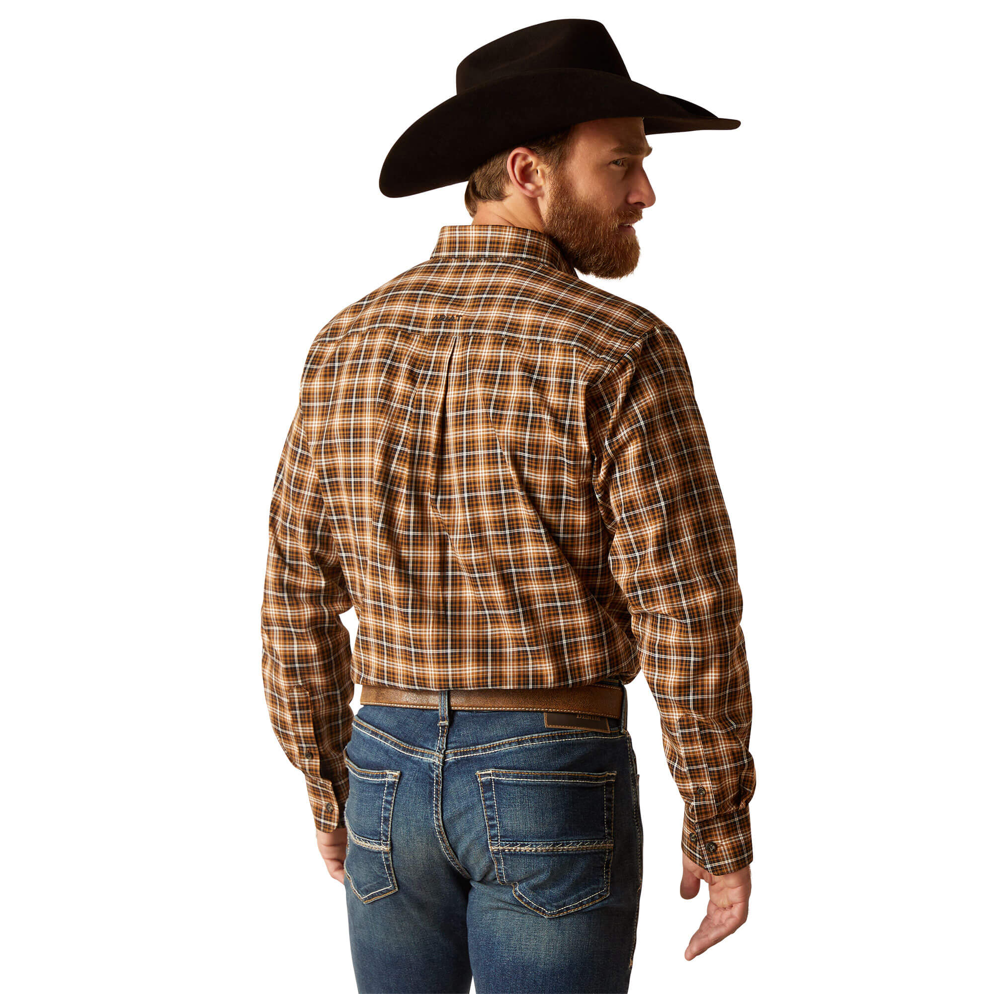 Ariat Frair Brown Pro Series Norris Fitted Long Sleeve Shirt