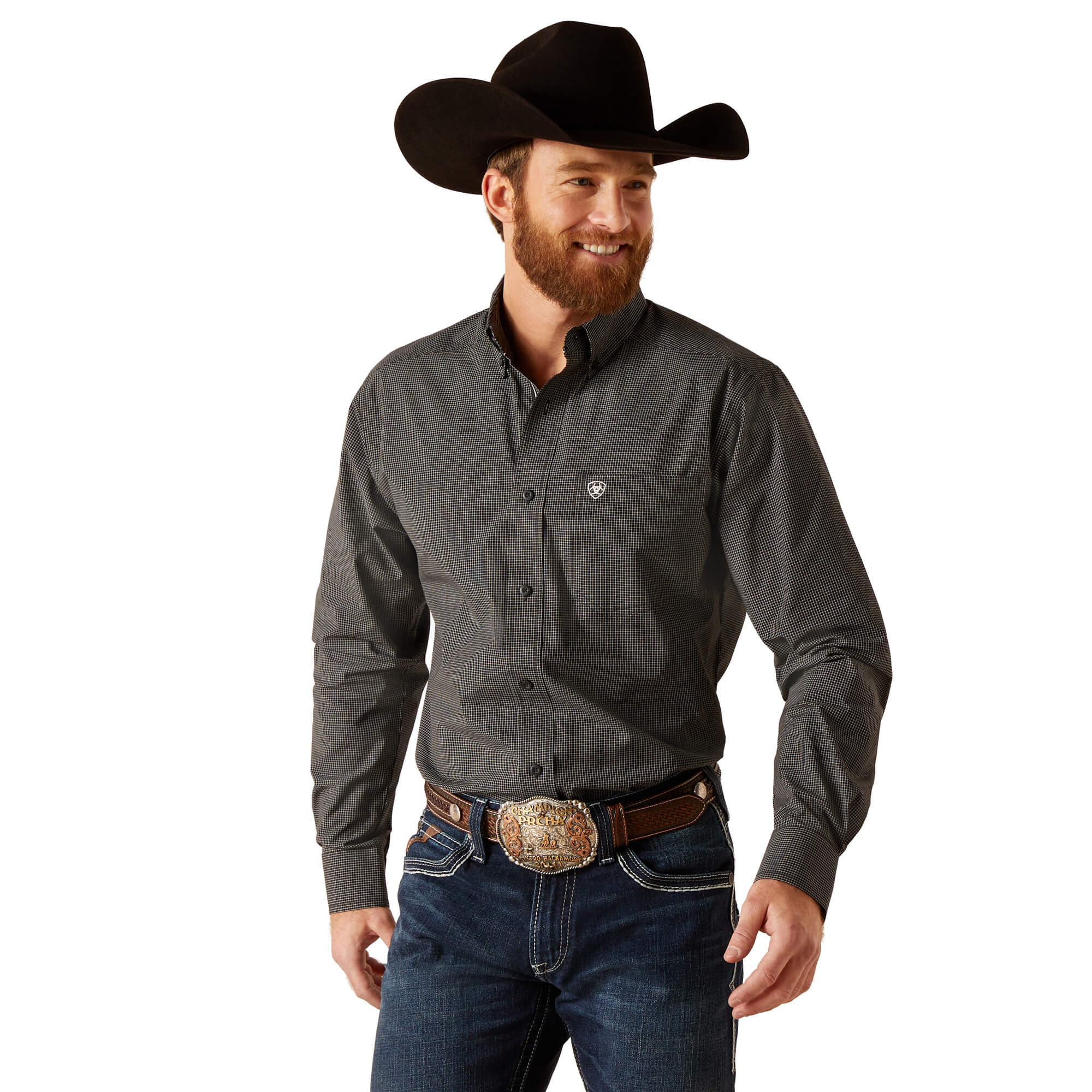 Ariat Black Pro Series Niam Fitted Long Sleeve Shirt