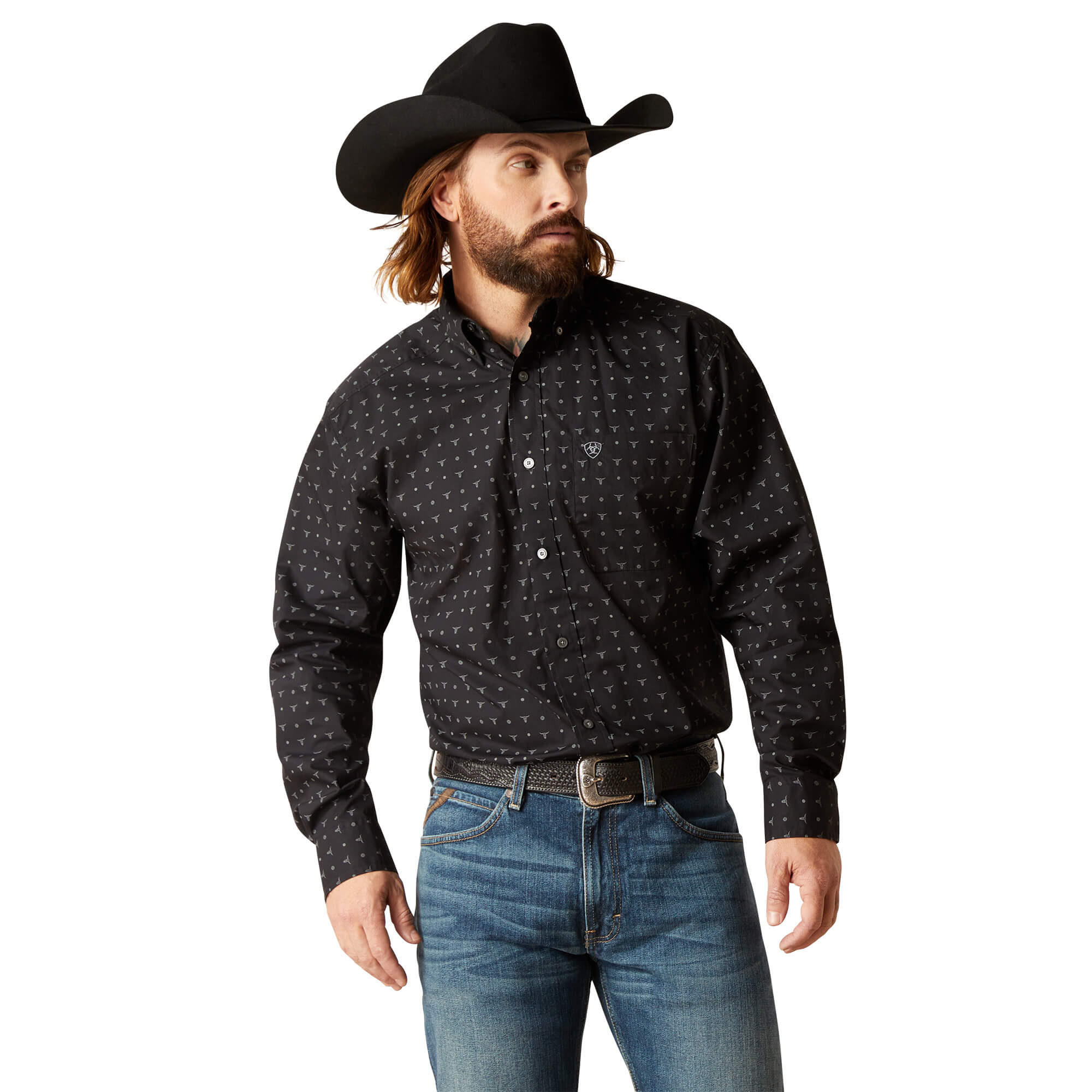 Ariat Black Nixon Classic Fit Long Sleeve Shirt