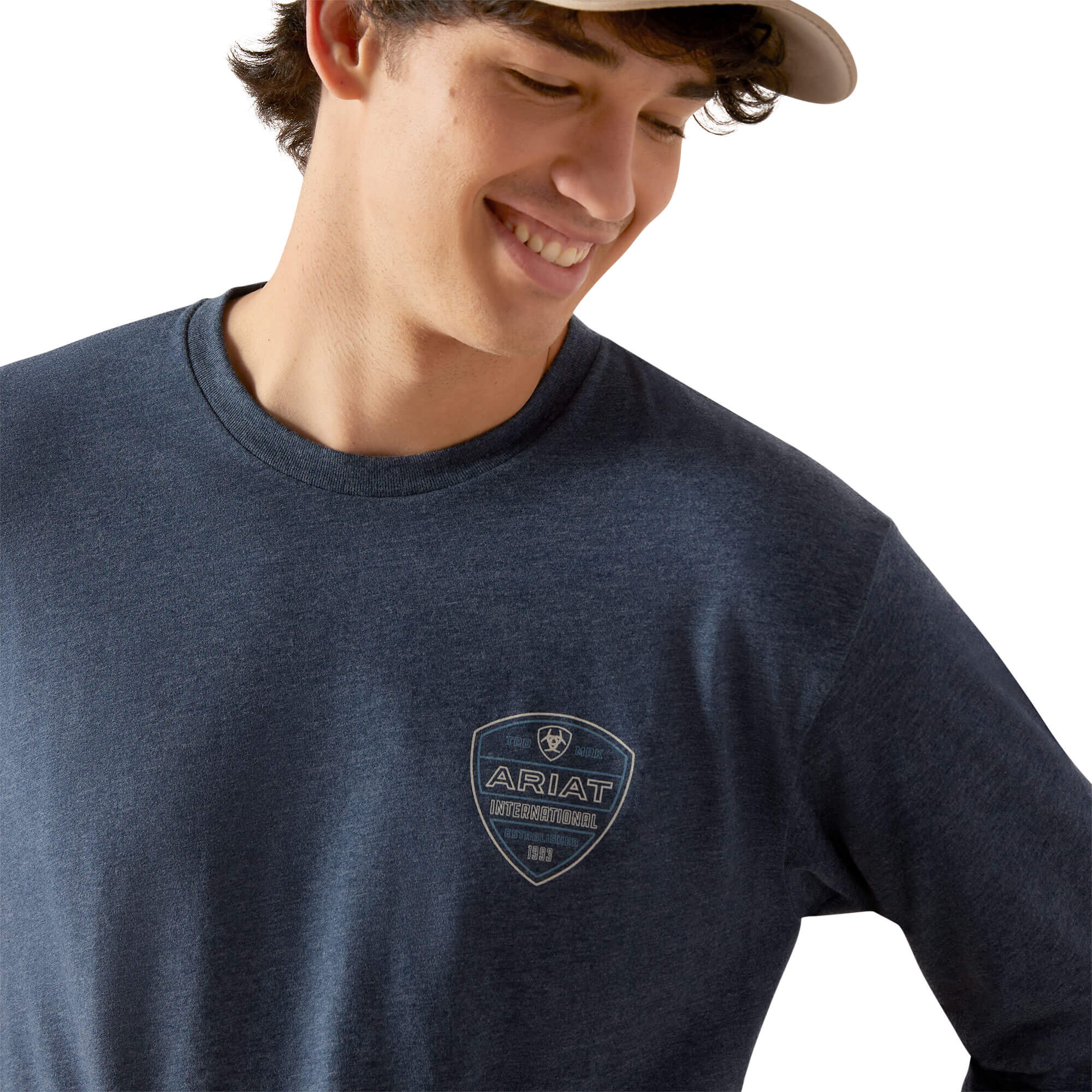 Ariat Navy Heather Crestline Long Sleeve T-Shirt