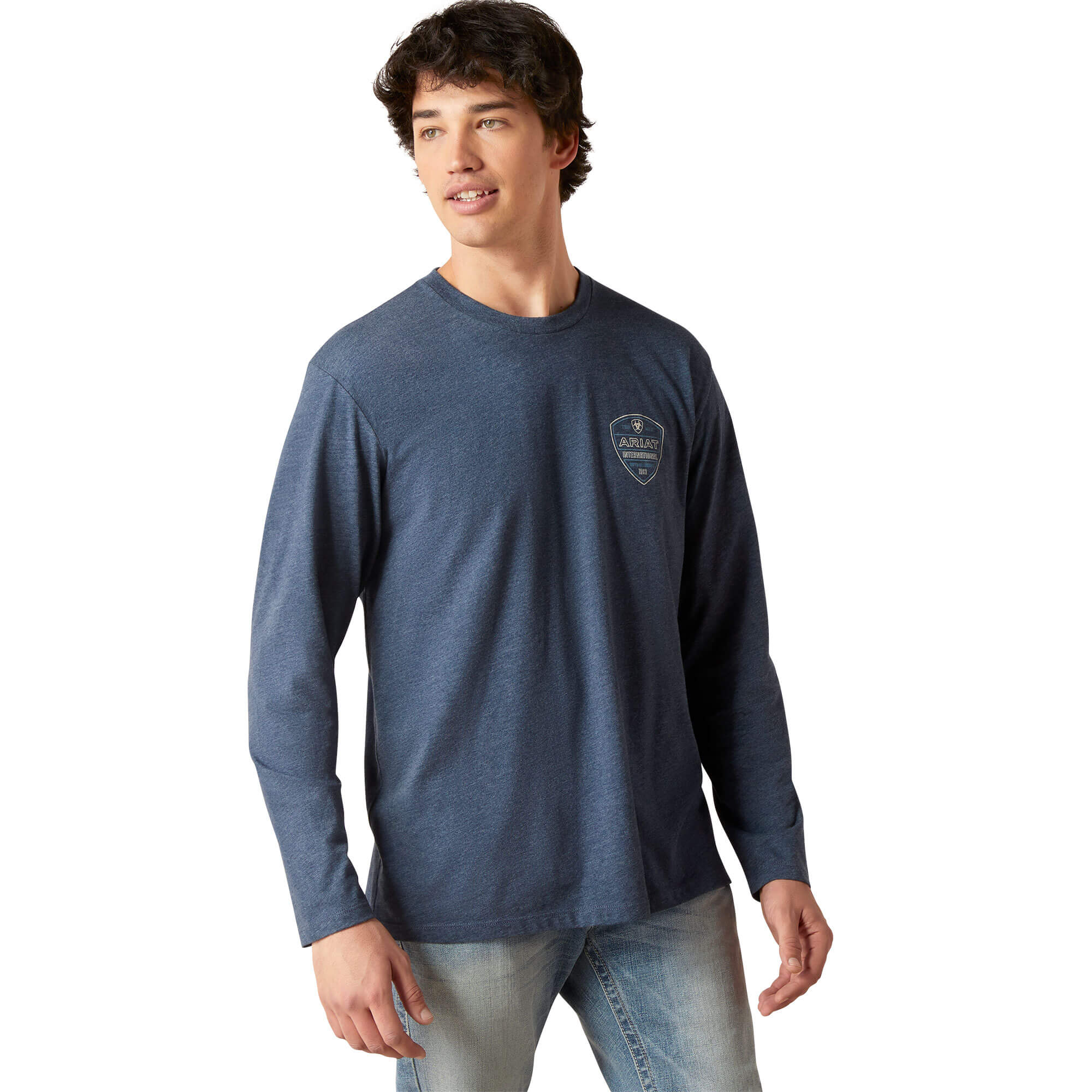 Ariat Navy Heather Crestline Long Sleeve T-Shirt