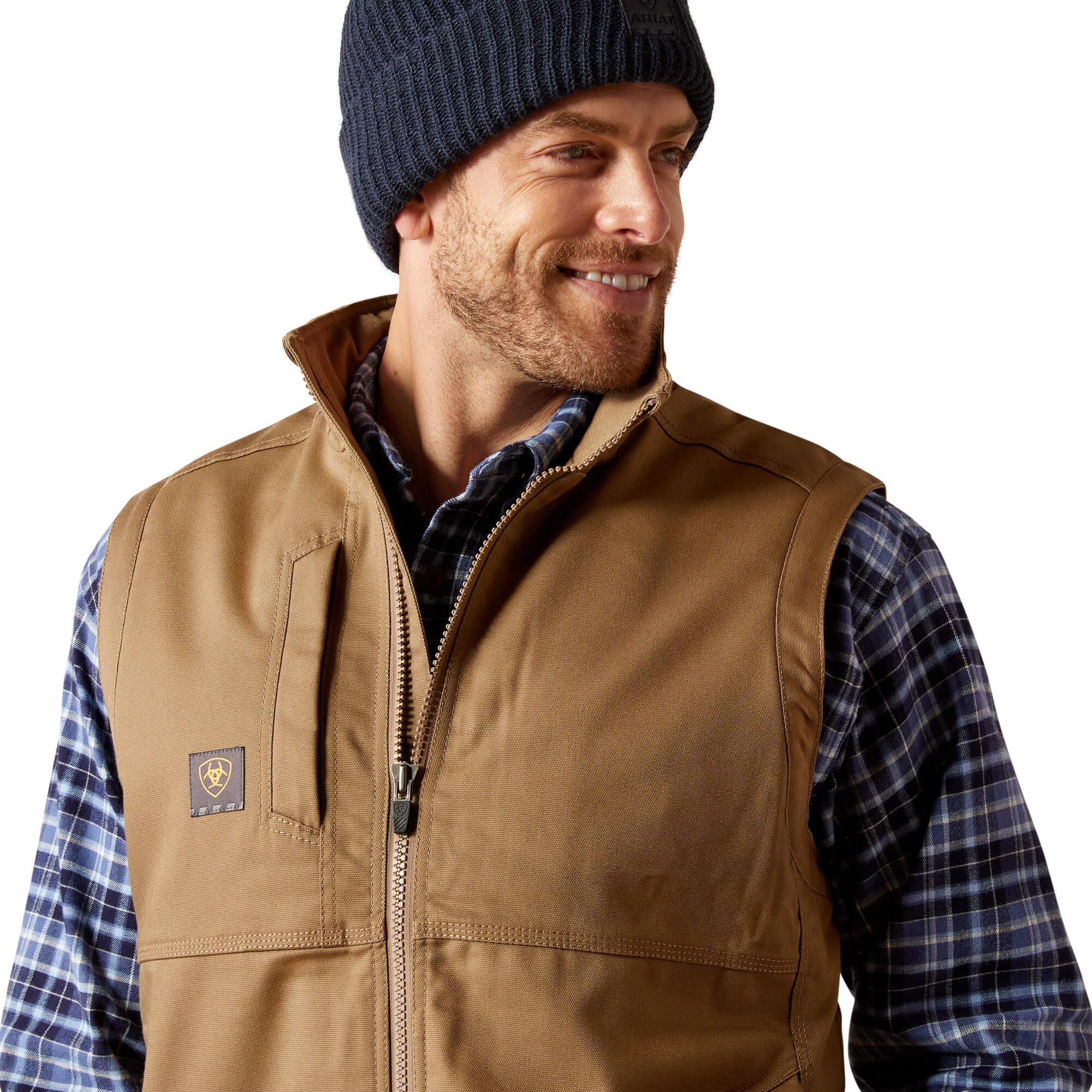 Ariat Khaki Rebar DuraCanvas Sherpa Vest