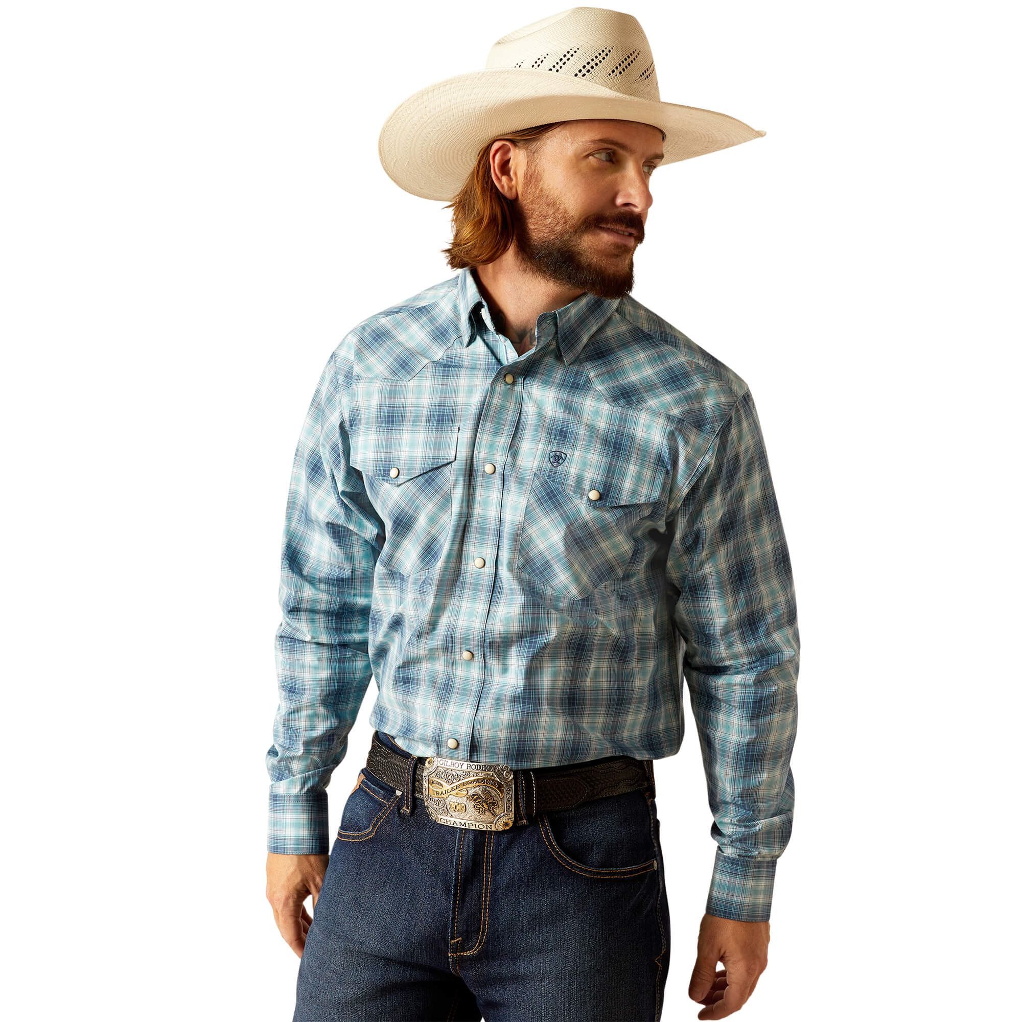 Ariat Blue Pro Series Payton Snap Classic Fit Long Sleeve Shirt