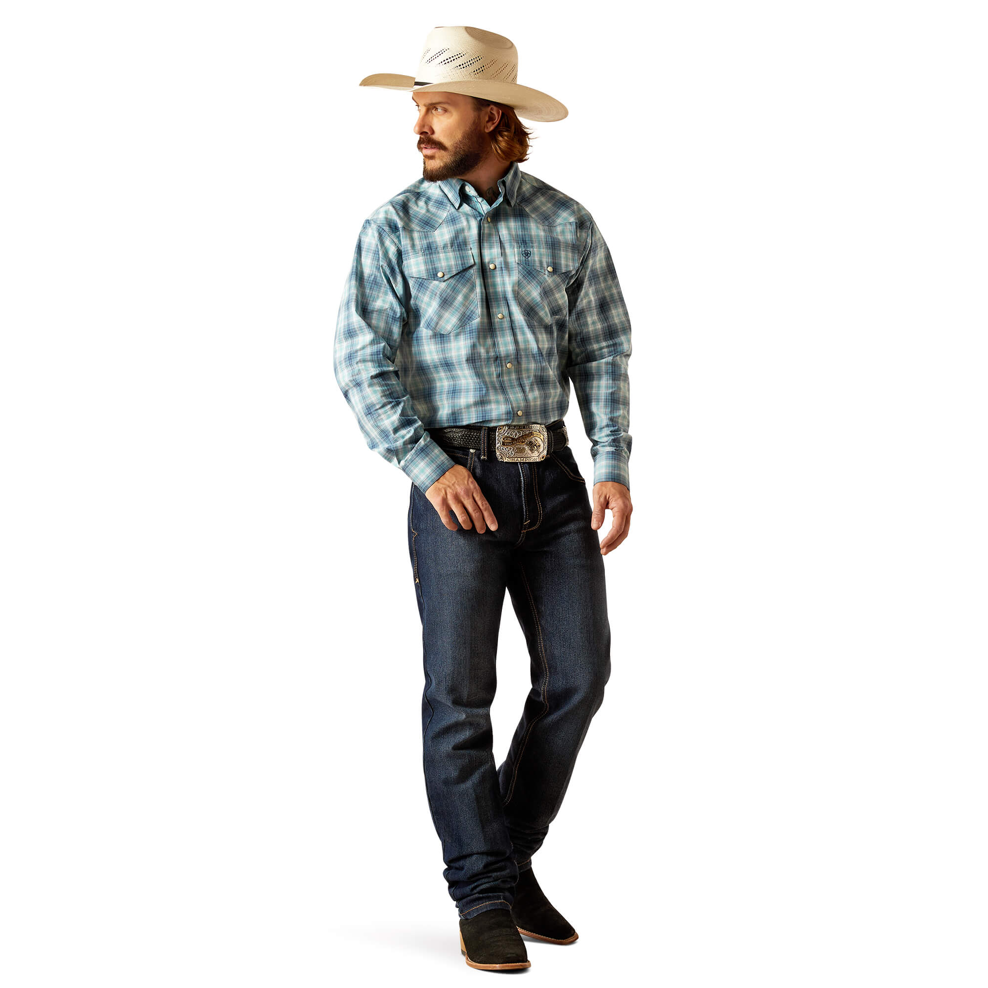 Ariat Blue Pro Series Payton Snap Classic Fit Long Sleeve Shirt