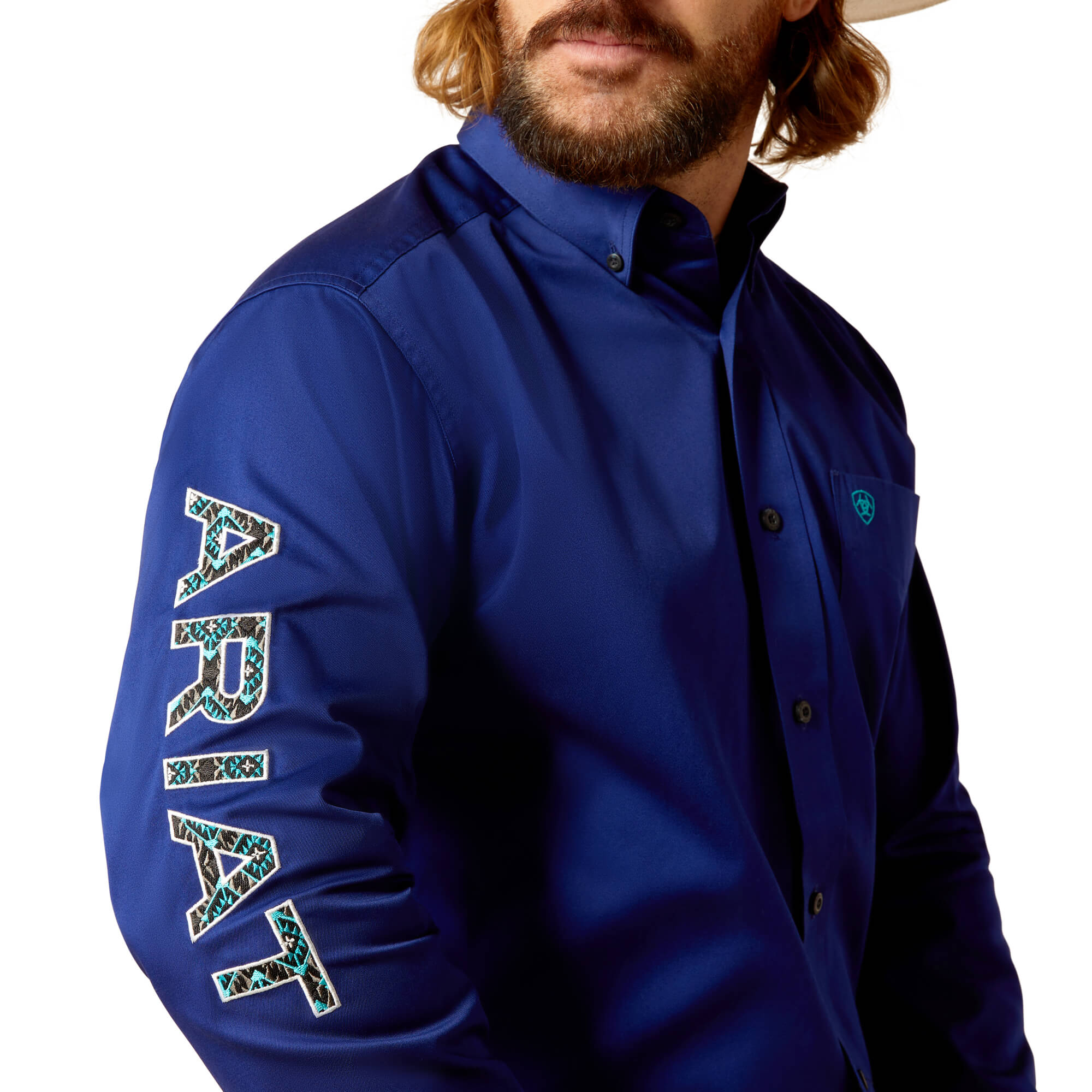 Ariat Royal Blue Team Classic Fit Long Sleeve Shirt