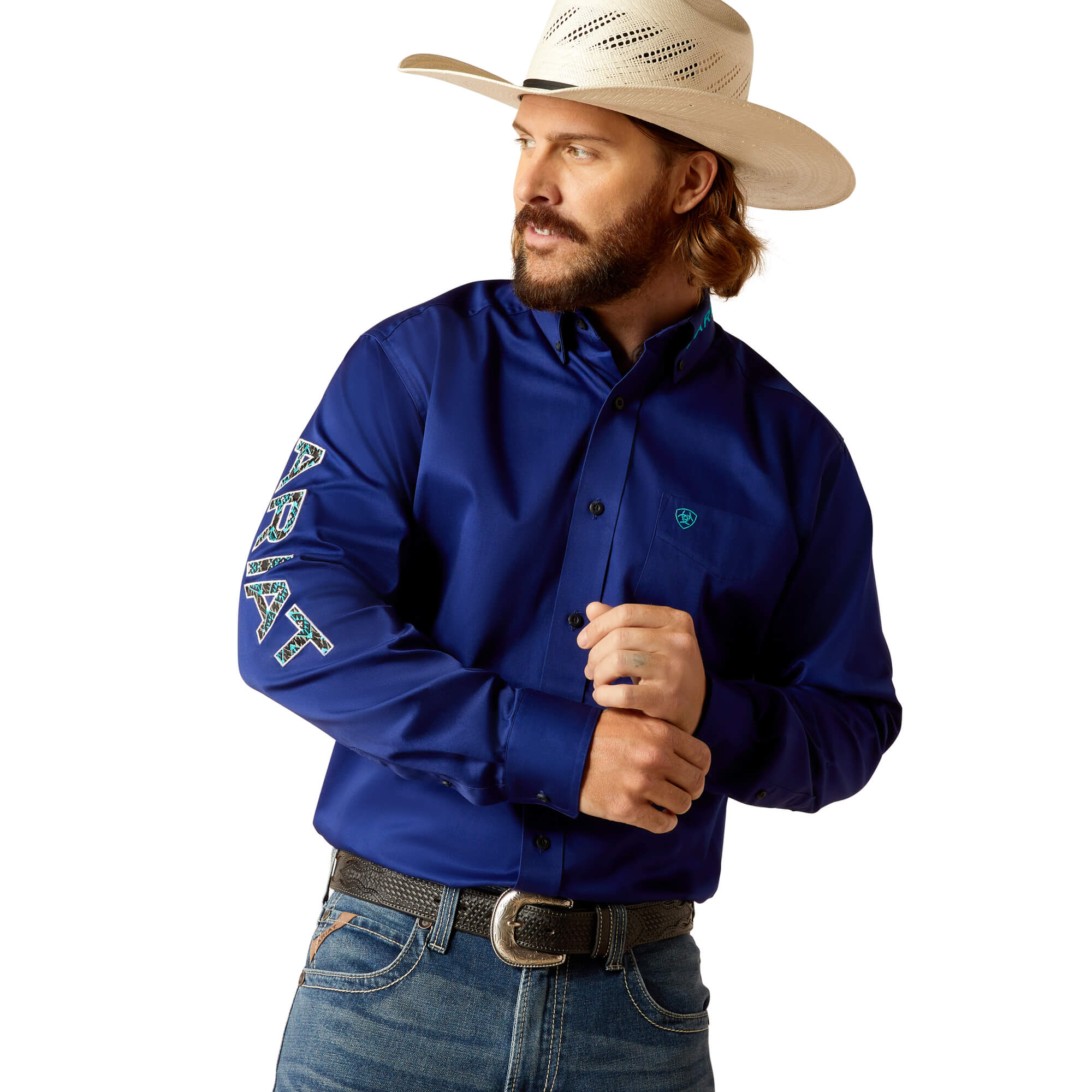 Ariat Royal Blue Team Classic Fit Long Sleeve Shirt