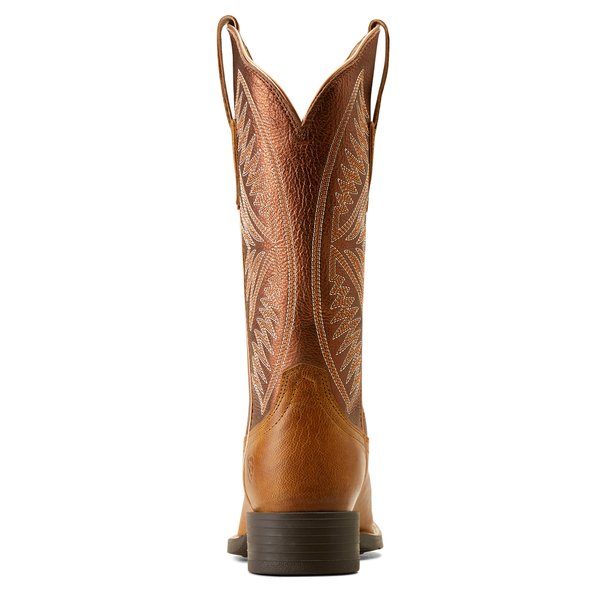 Ariat Women's Pearl & Burnished Chestnut Round Up Ruidoso Western Boot