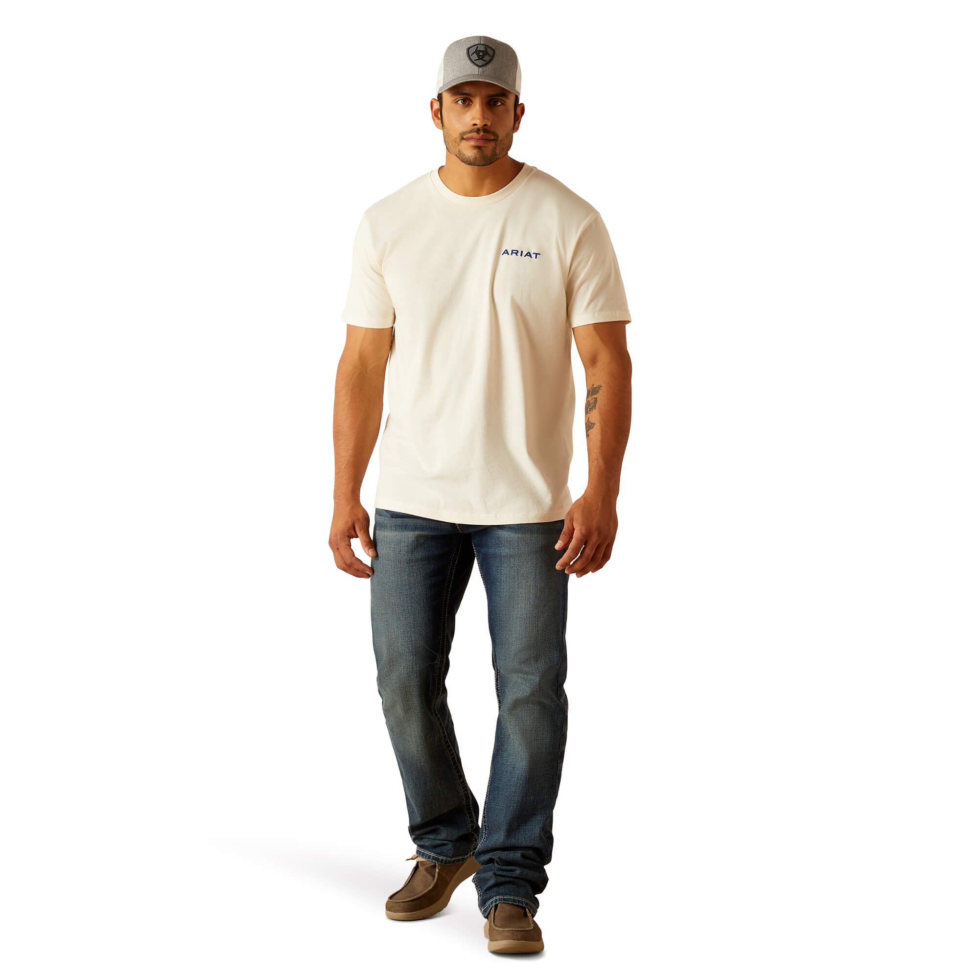 Ariat Off White Shield Logo T-Shirt