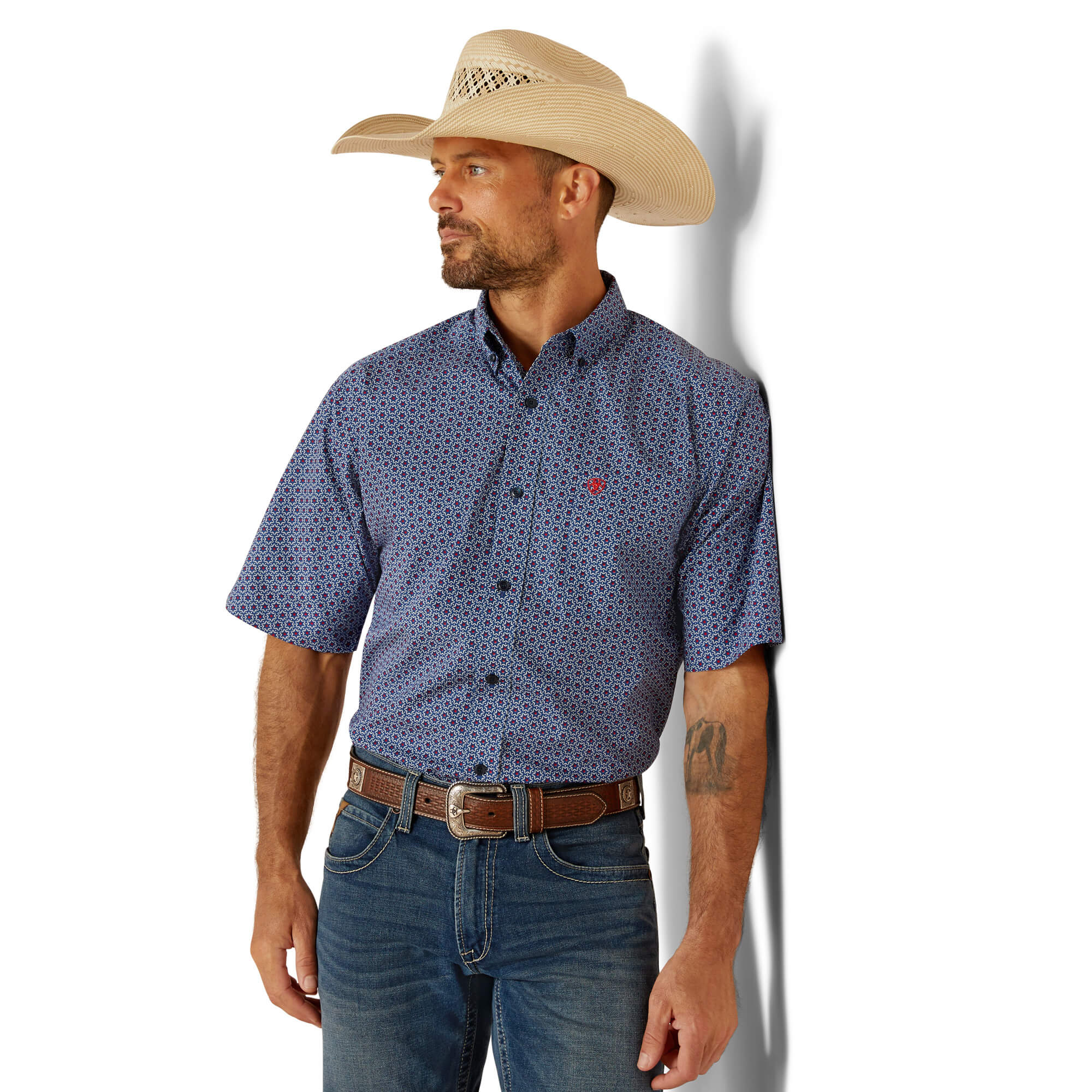 Ariat Medieval Blue Davey Classic Short Sleeve Shirt