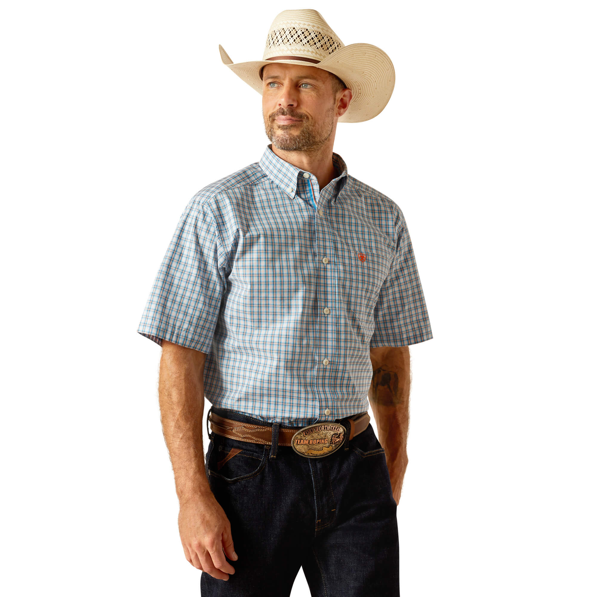 Ariat Blue Pro Richardson Classic Short Sleeve Shirt