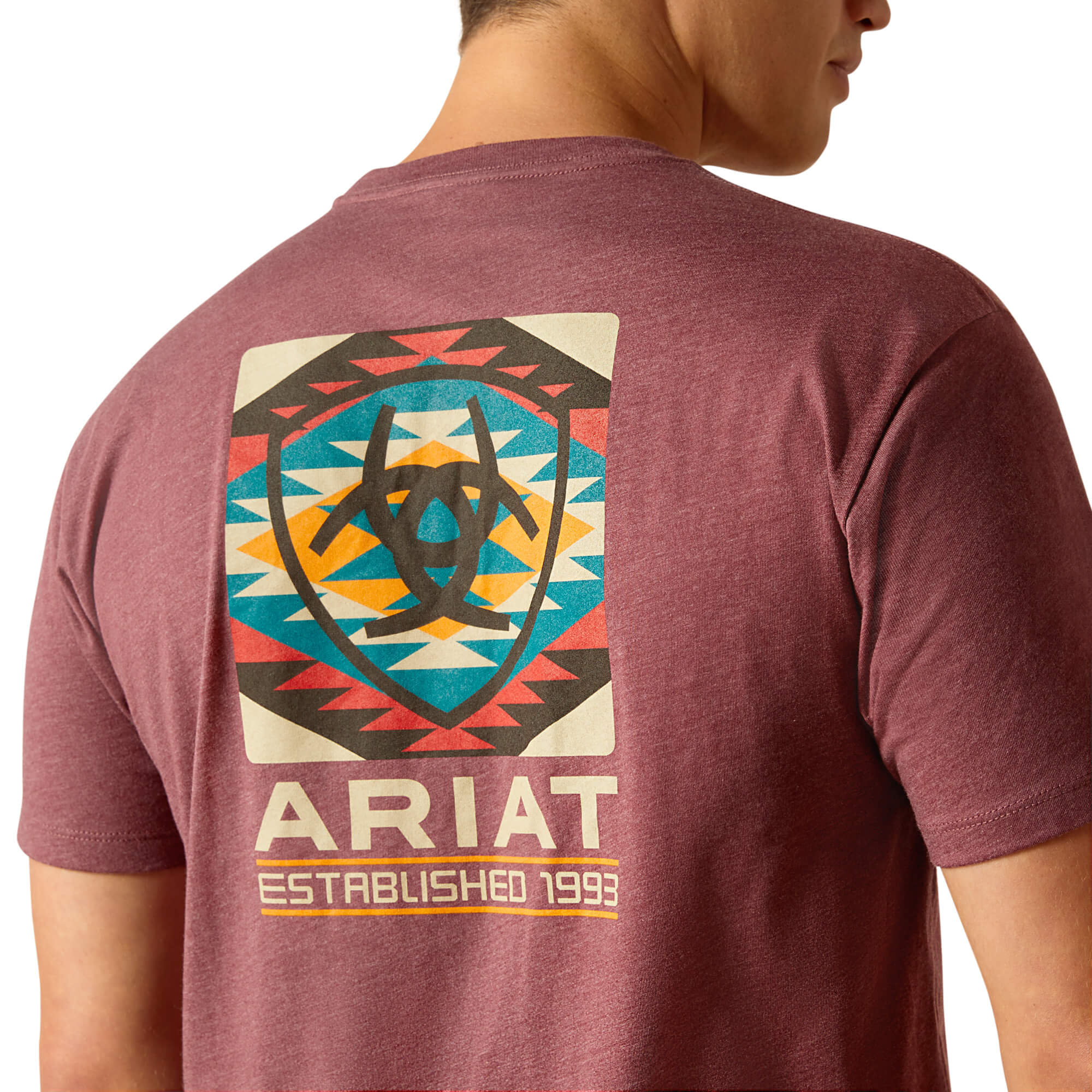 Ariat Burgundy Heather Serape Fill T-Shirt