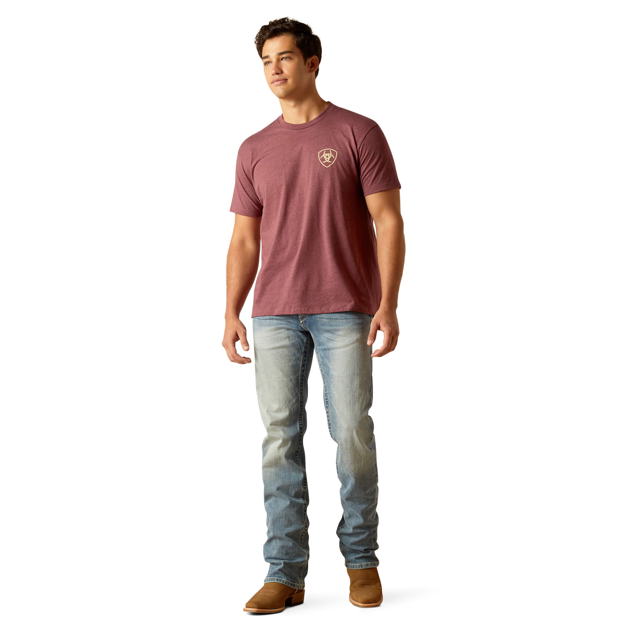 Ariat Burgundy Heather Serape Fill T-Shirt