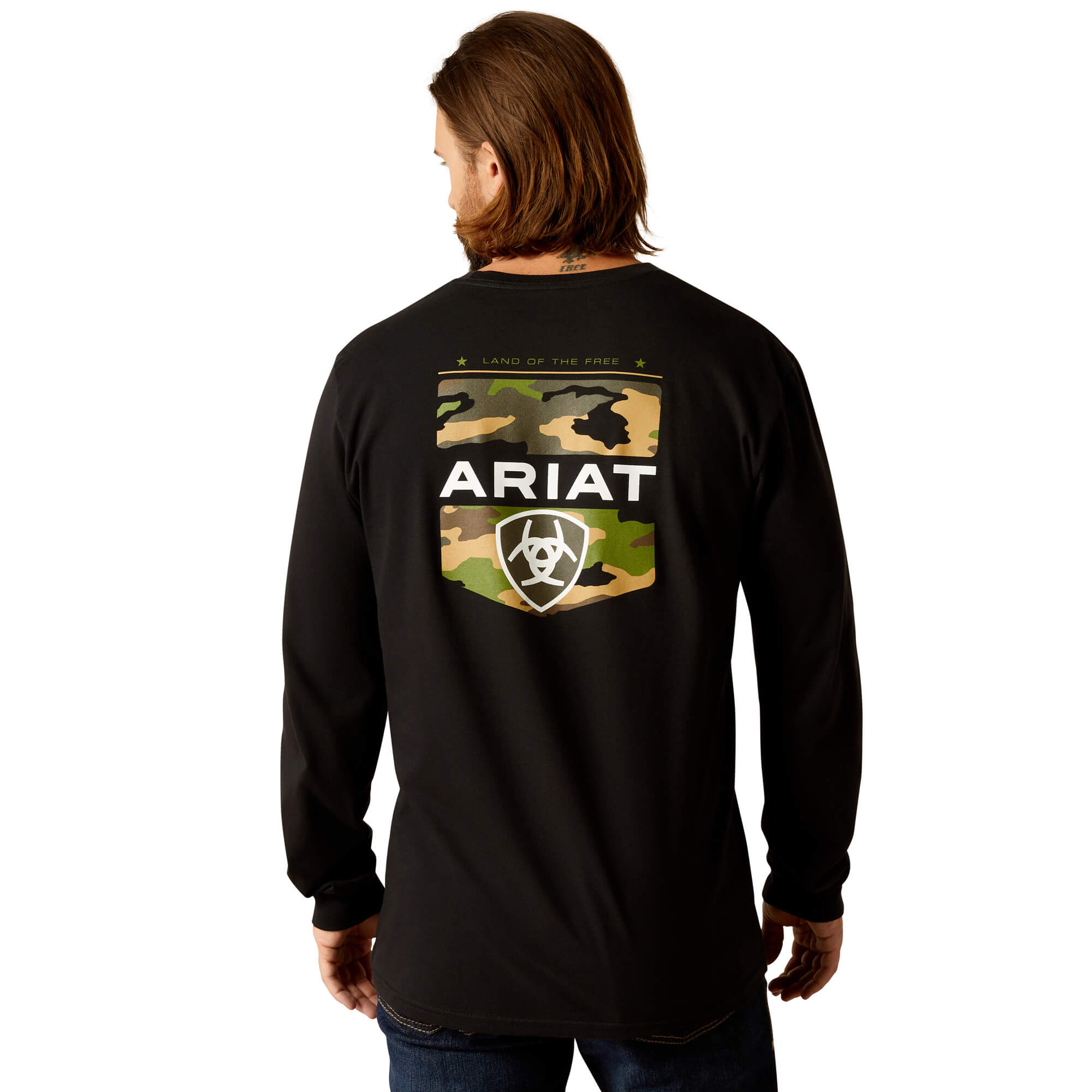 Ariat Black Camo Shield Long Sleeve T-Shirt
