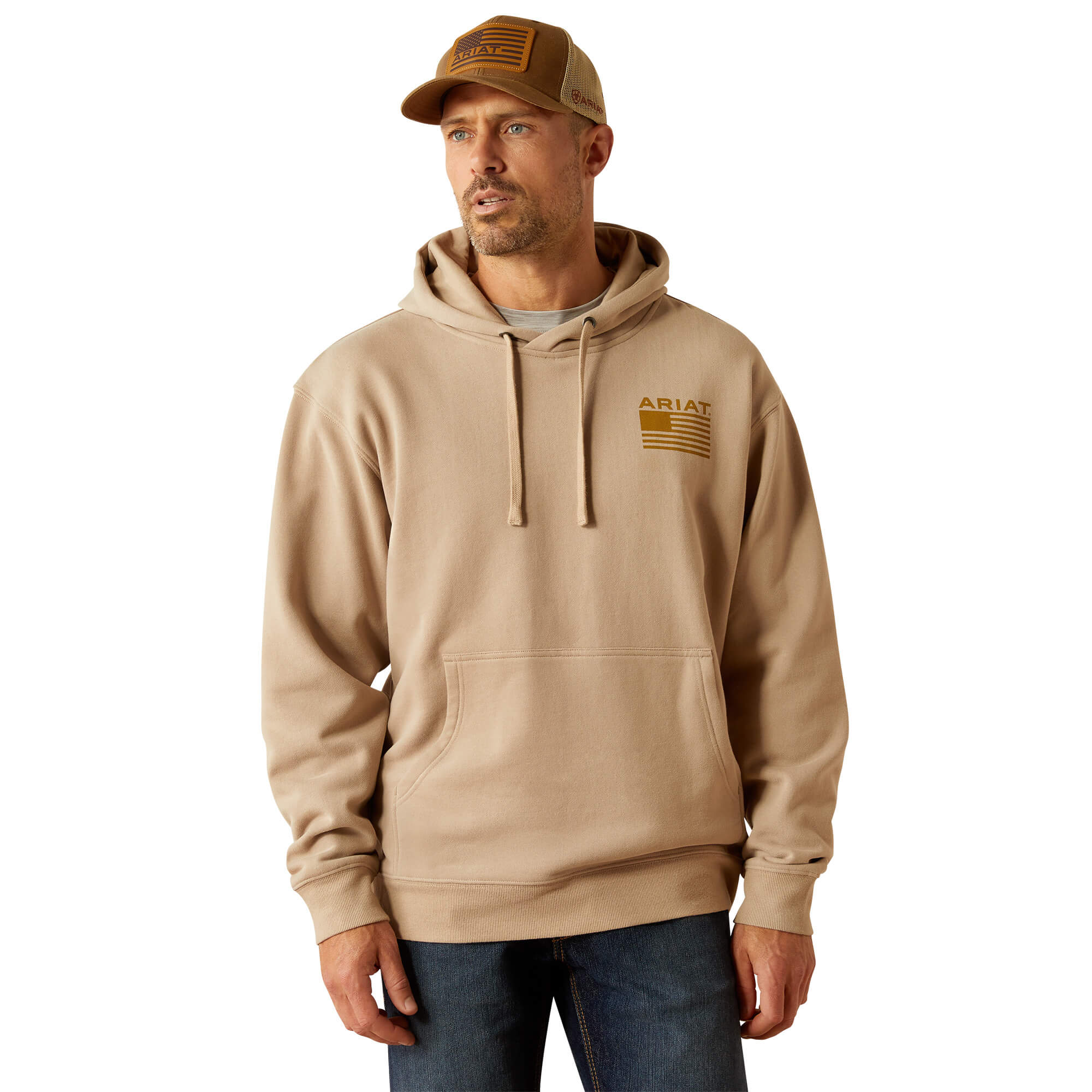 Ariat Beige Camo Hex Hoodie