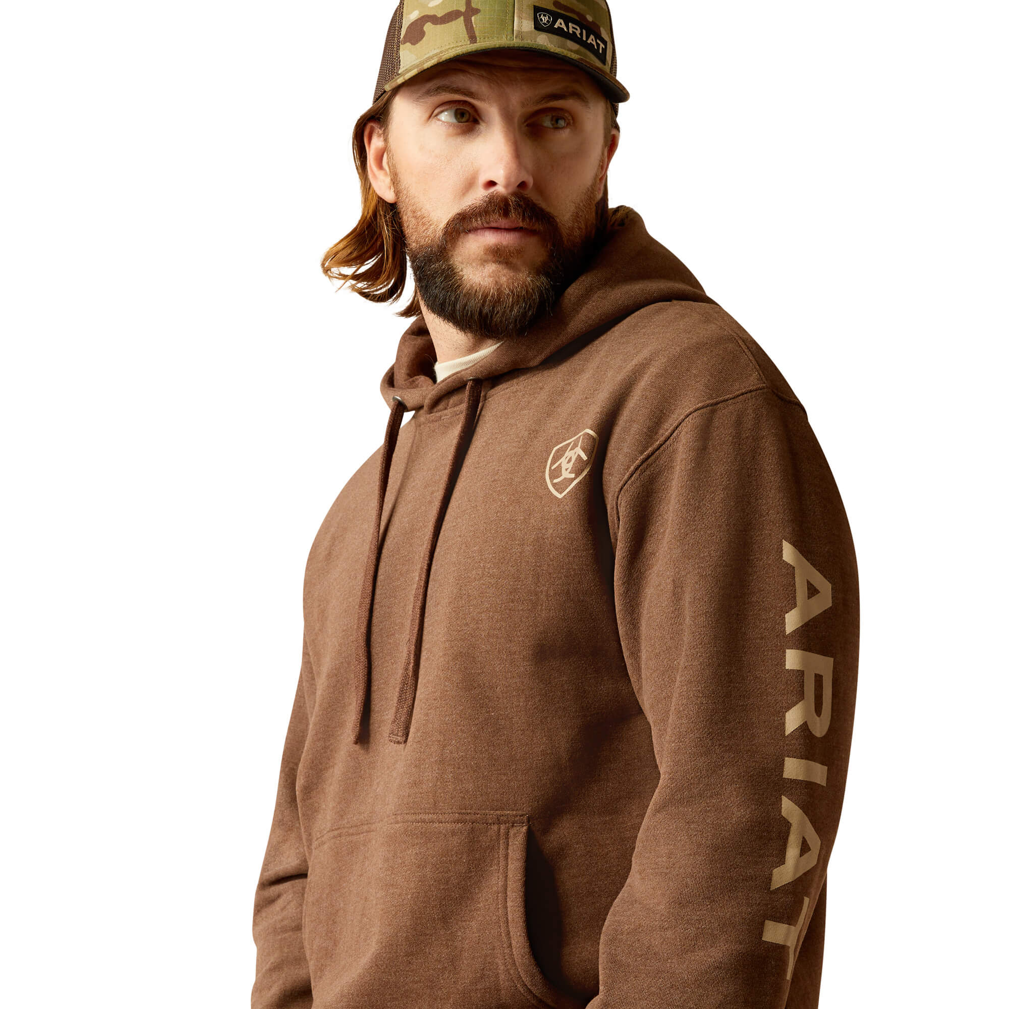 Ariat Chestnut Heather Logo Hoodie