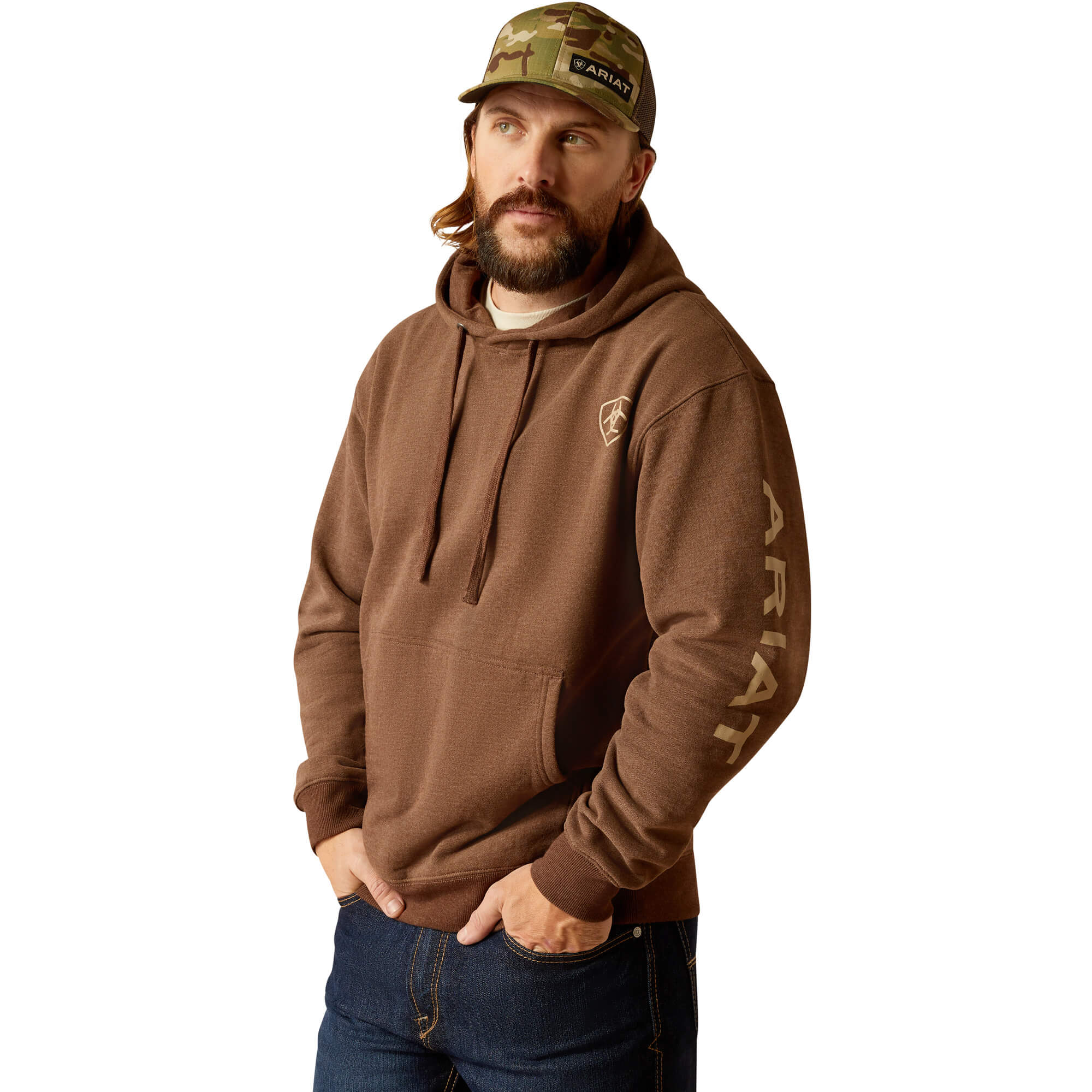Ariat Chestnut Heather Logo Hoodie