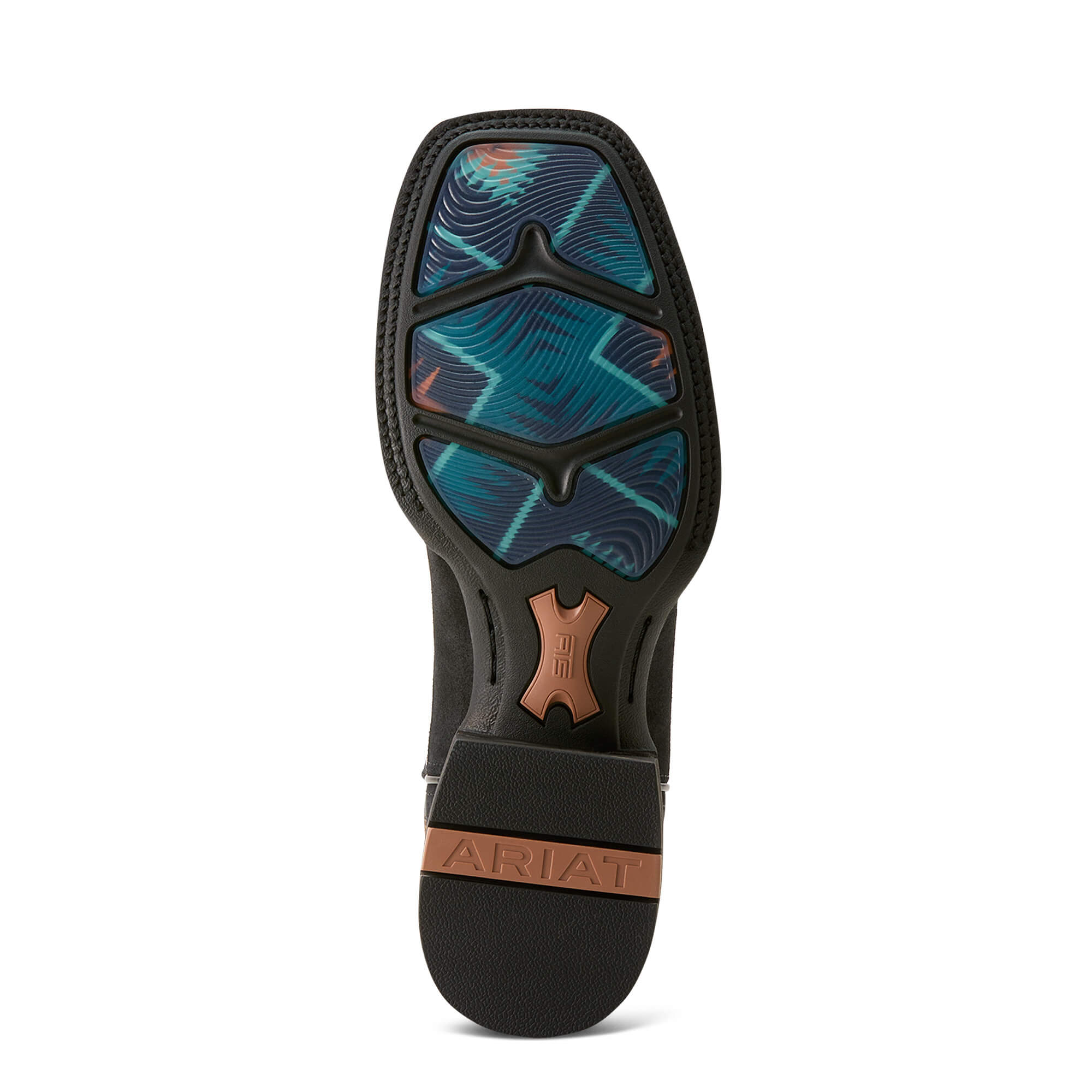 Ariat Men's Black Suede Oakwood Square Toe Western Boot