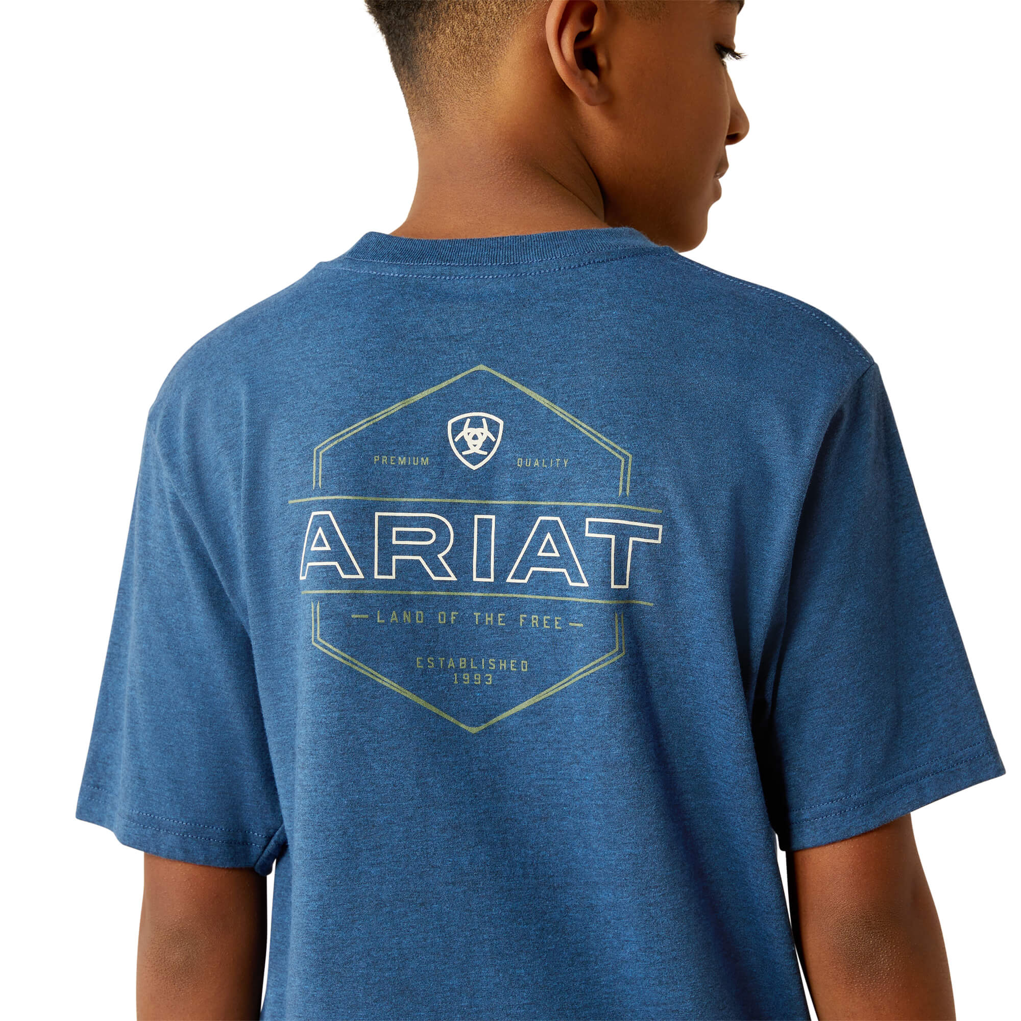 Ariat Boys Denim Black Heather Line Frame T Shirt