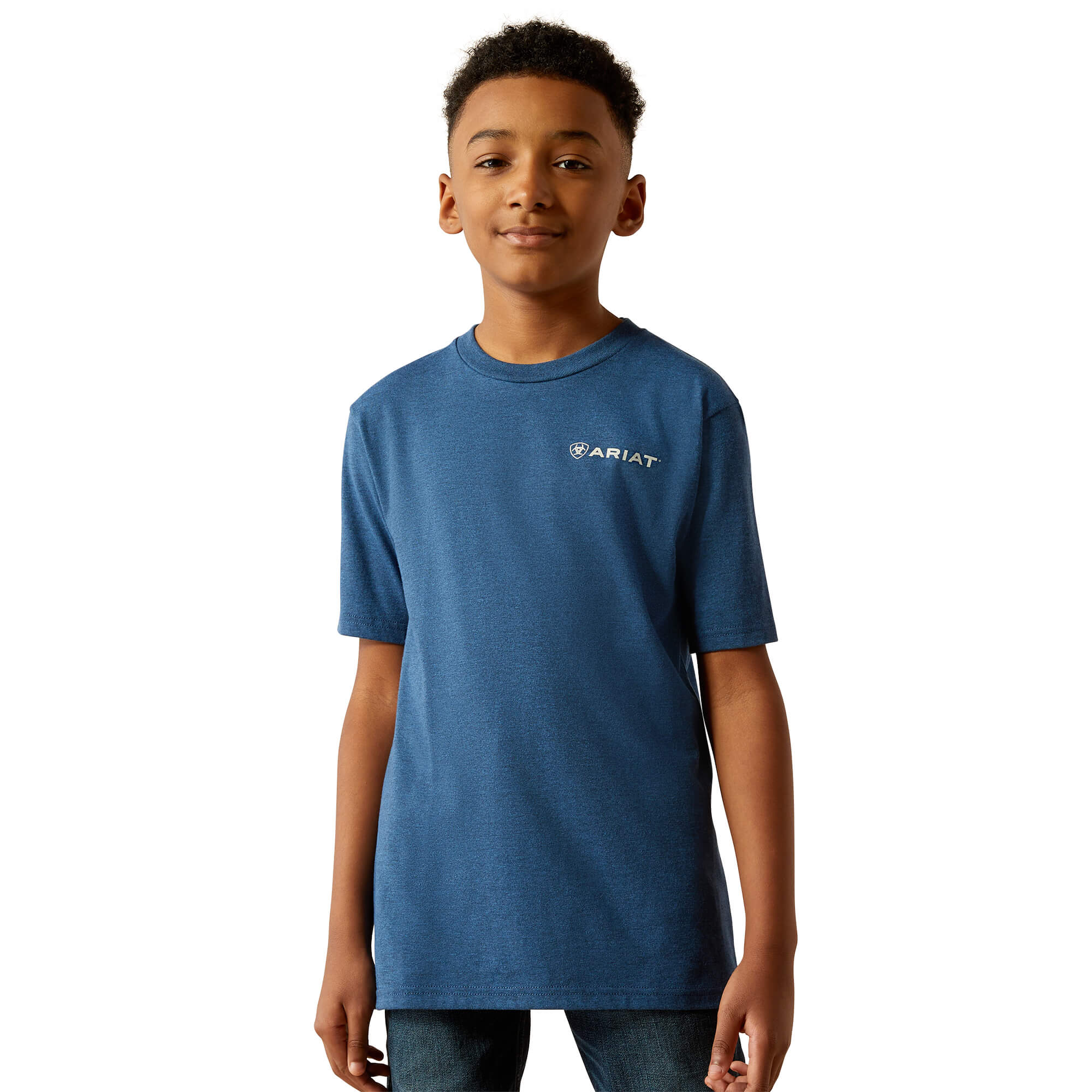 Ariat Boys Denim Black Heather Line Frame T Shirt
