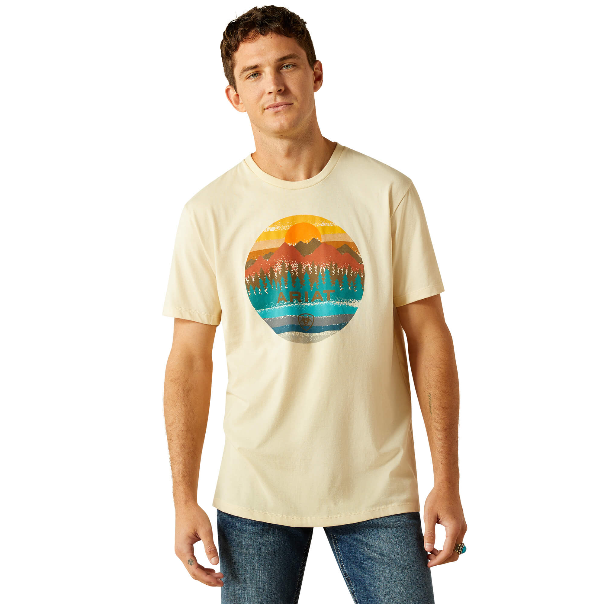 Ariat Wood Ash Grit Scene T-Shirt