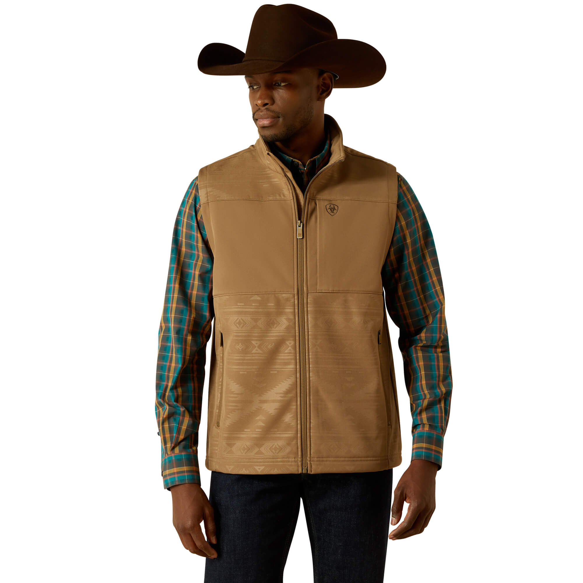 Ariat Khaki Southwest Vernon Softshell Vest