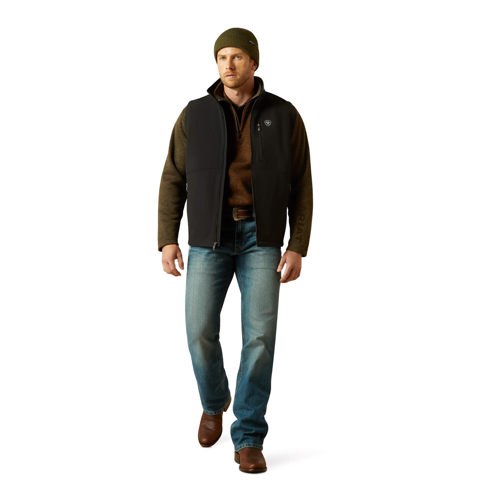 Ariat Black Logo Softshell Vest